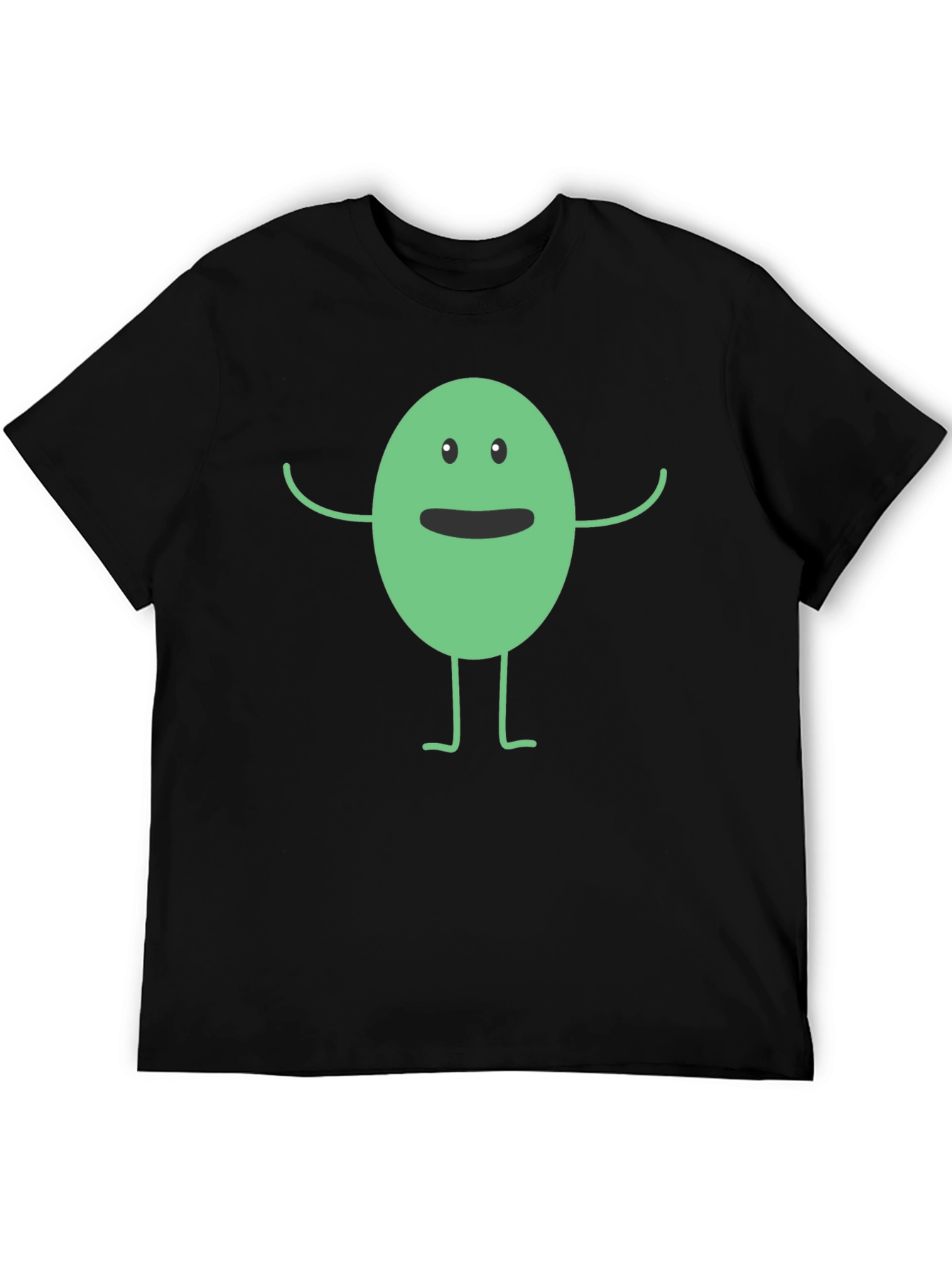 Funny Cartoon Character Black T-Shirt