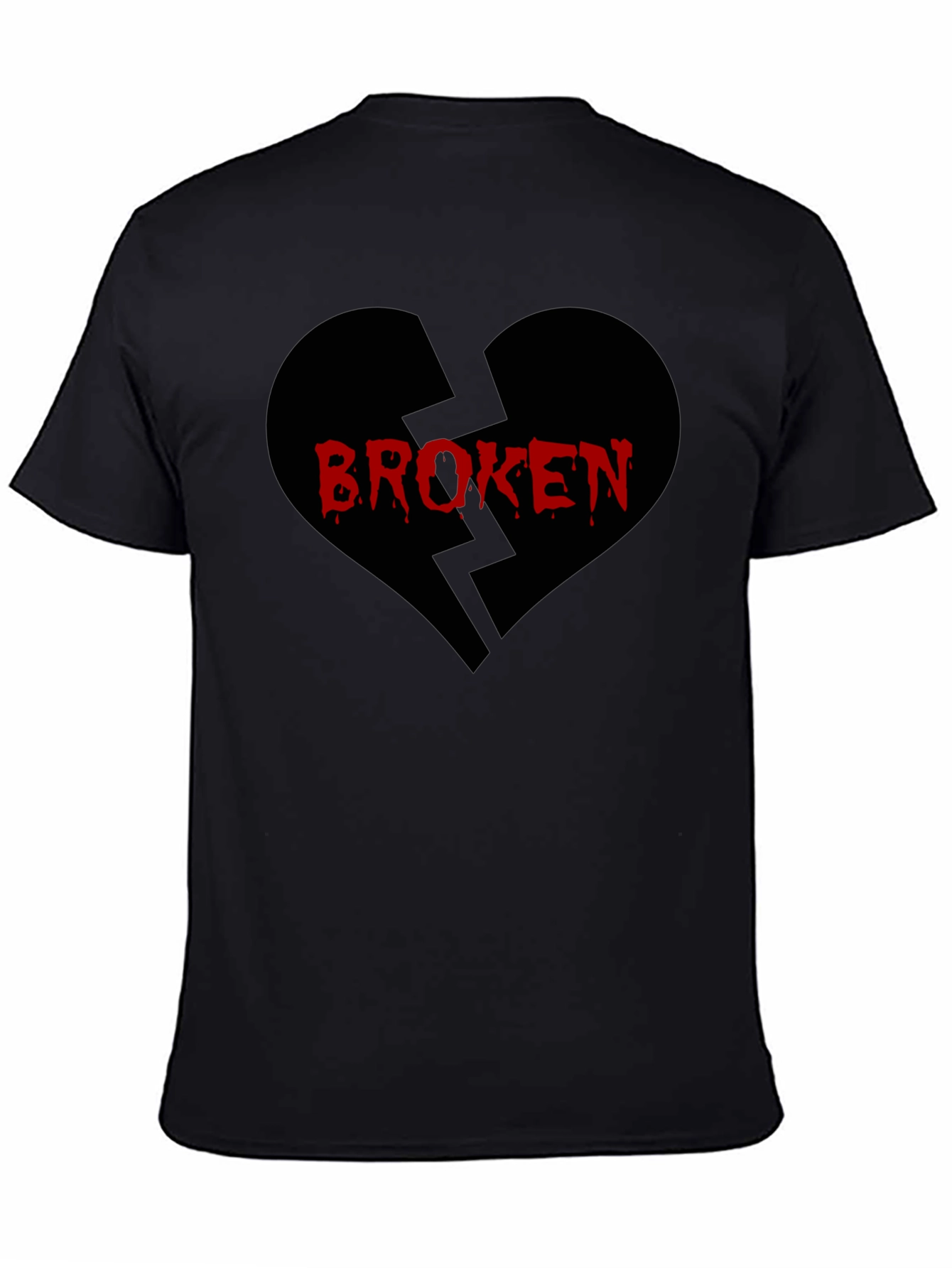 Broken Heart Graphic T-Shirt - Black