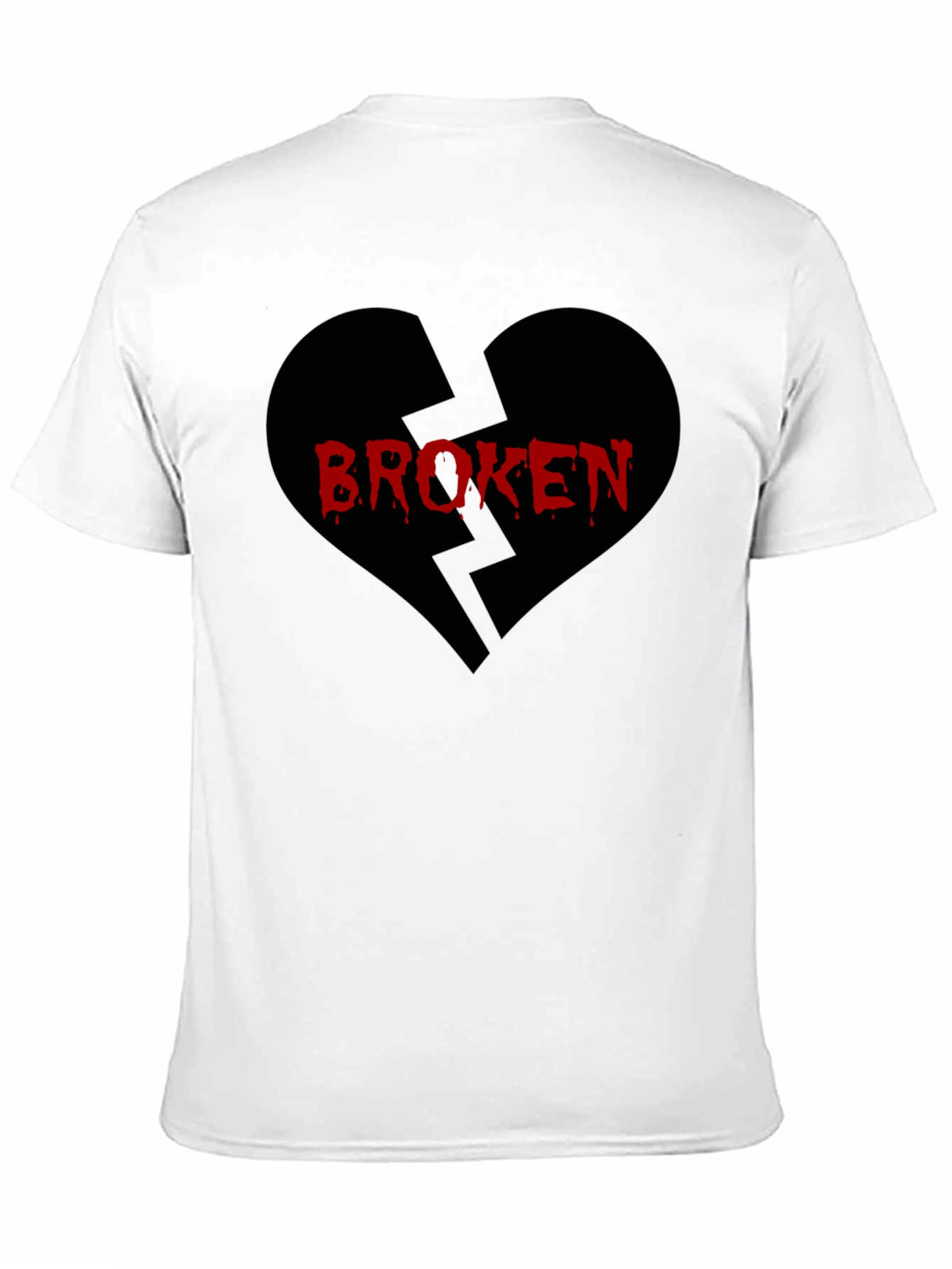 Broken Heart Graphic T-Shirt - Black