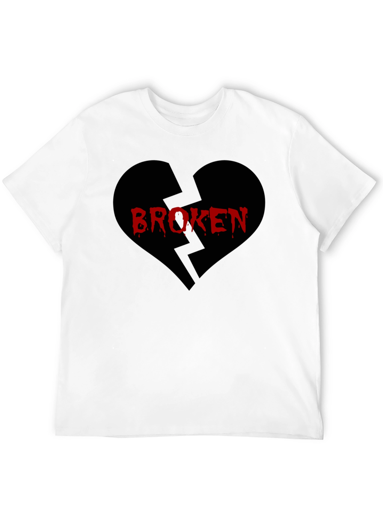 Broken Heart Graphic T-Shirt - Black