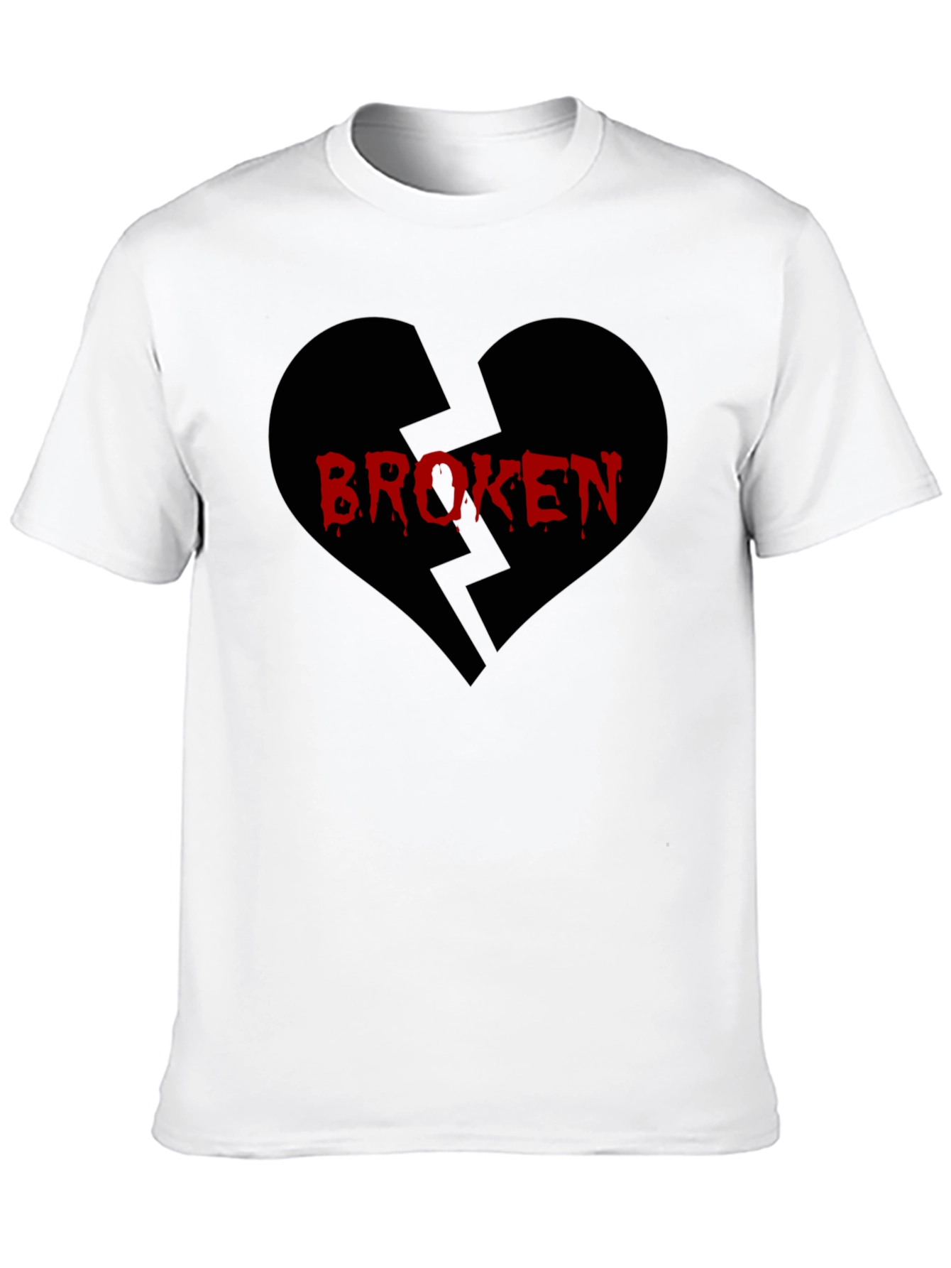 Broken Heart Graphic T-Shirt - Black