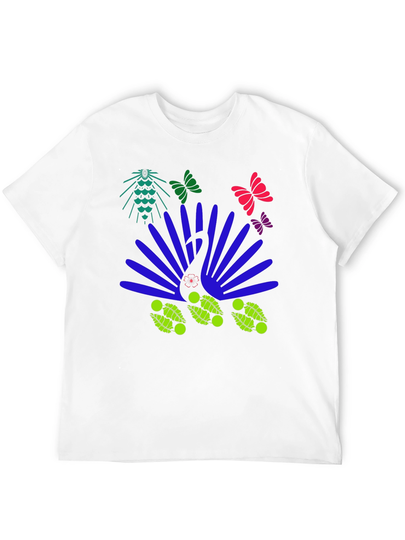 Abstract Peacock Graphic Tee