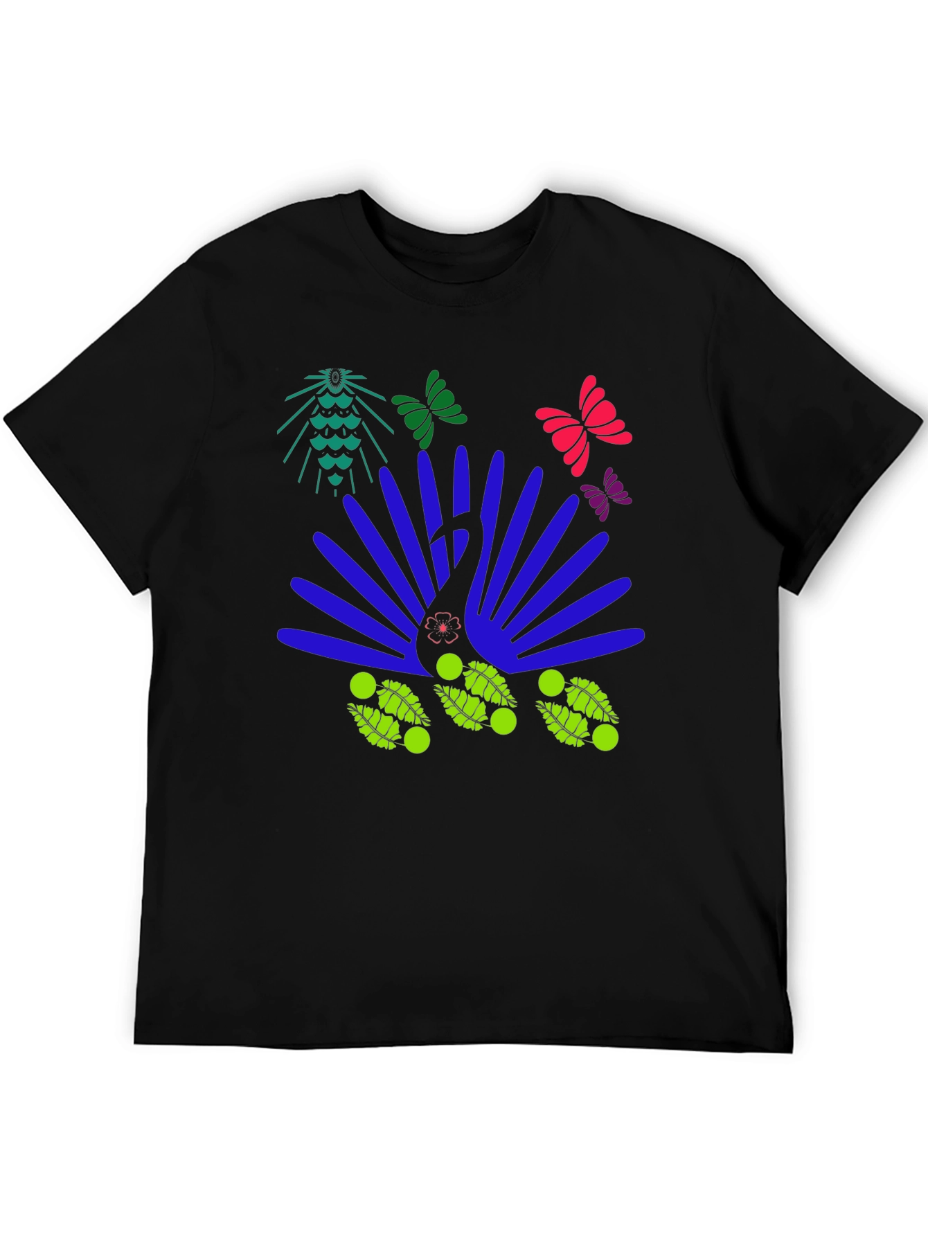 Abstract Peacock Graphic Tee