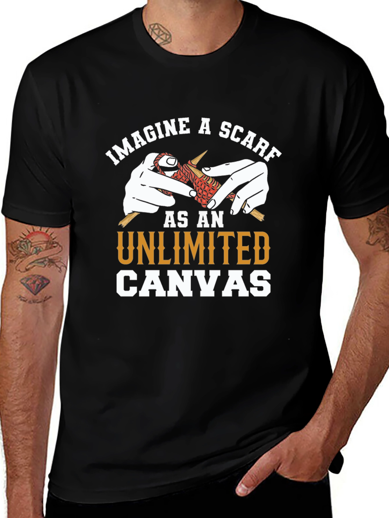 Imagine a Scarf T-Shirt: Unlimited Canvas Knit Design