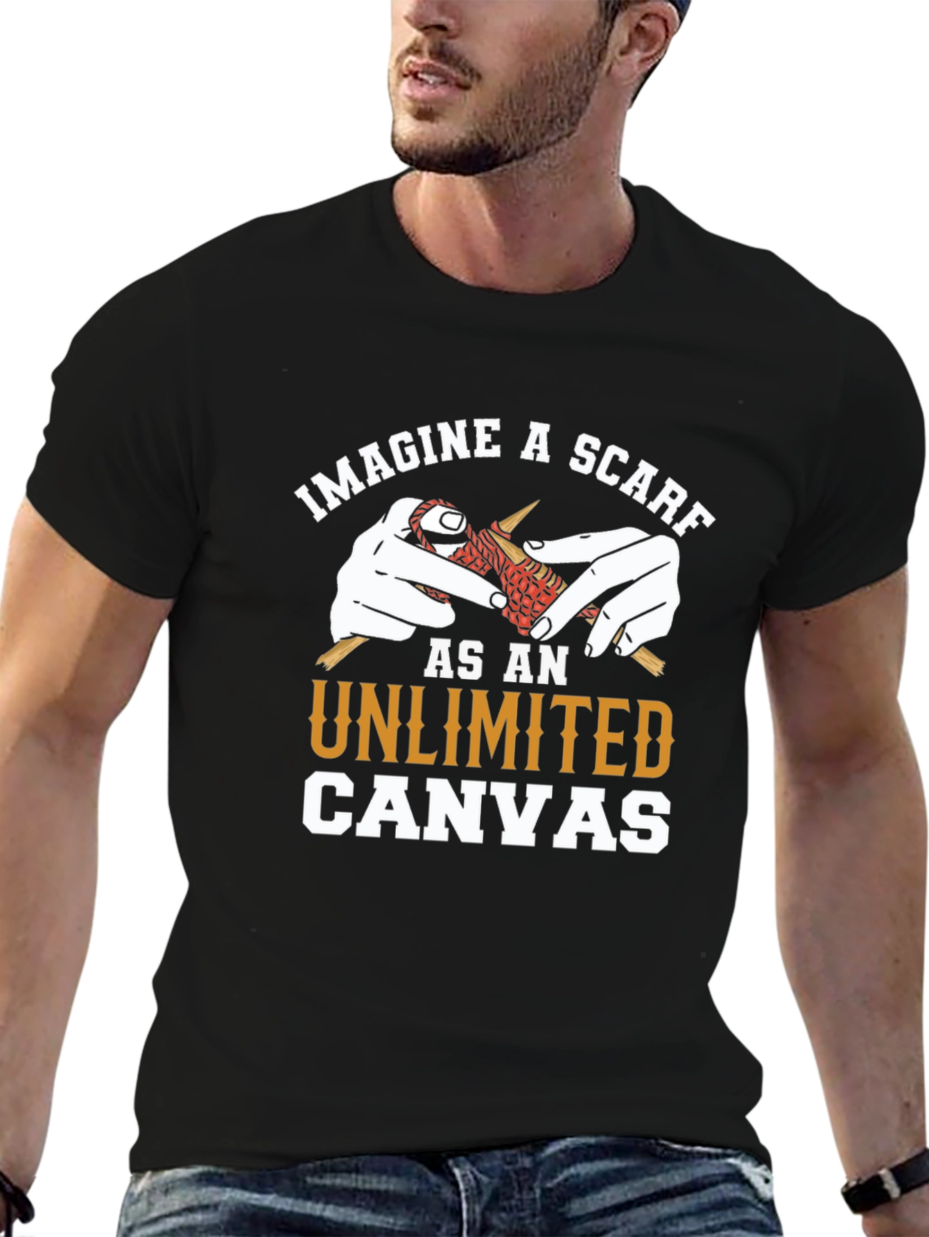 Imagine a Scarf T-Shirt: Unlimited Canvas Knit Design
