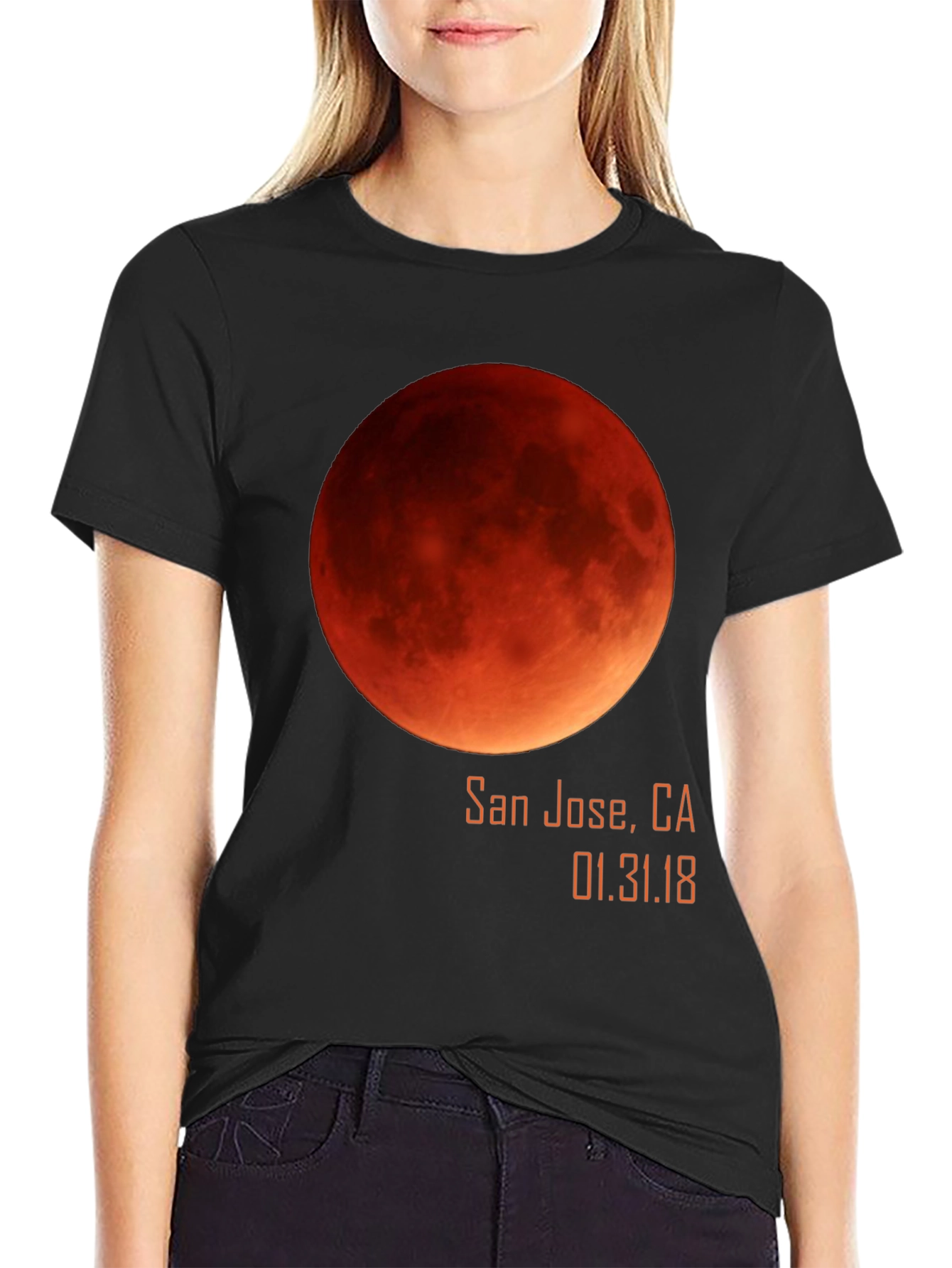 Lunar Eclipse San Jose T-Shirt - Blood Moon 2018