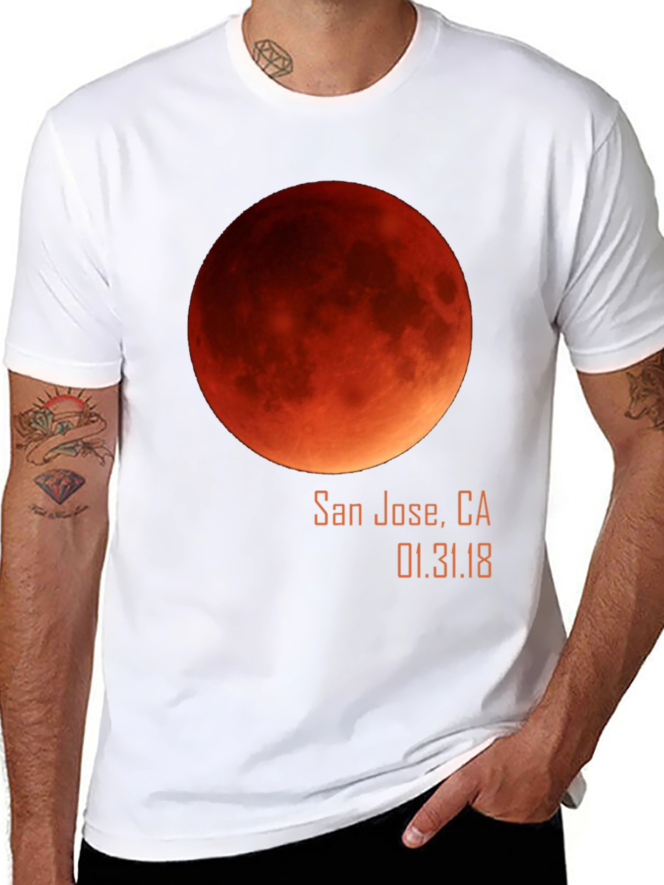 Lunar Eclipse San Jose T-Shirt - Blood Moon 2018