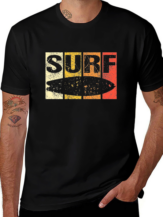 Vintage Surf T-Shirt - Retro Surfboard Design