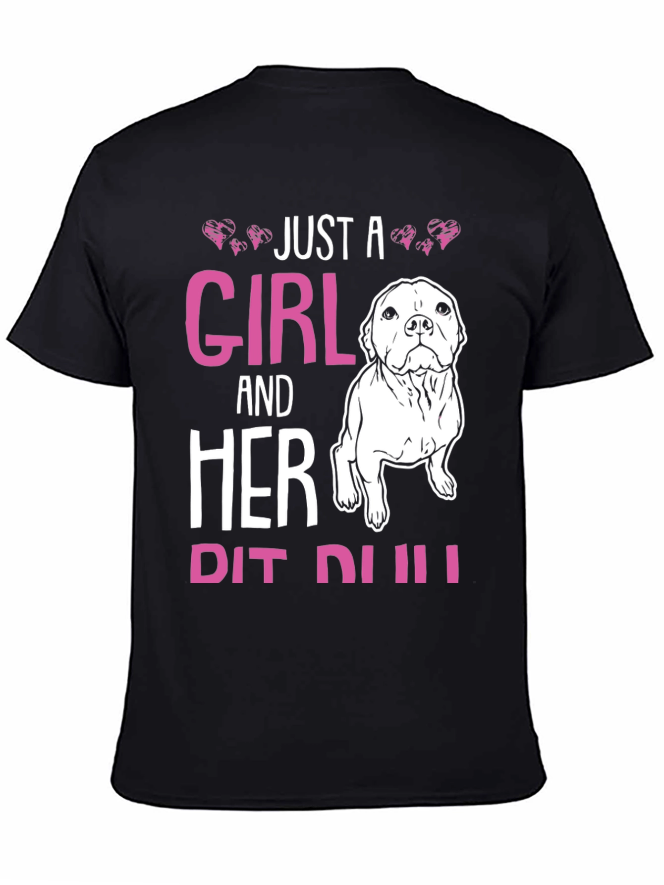 Girl and Her Pit Bull Dog T-Shirt