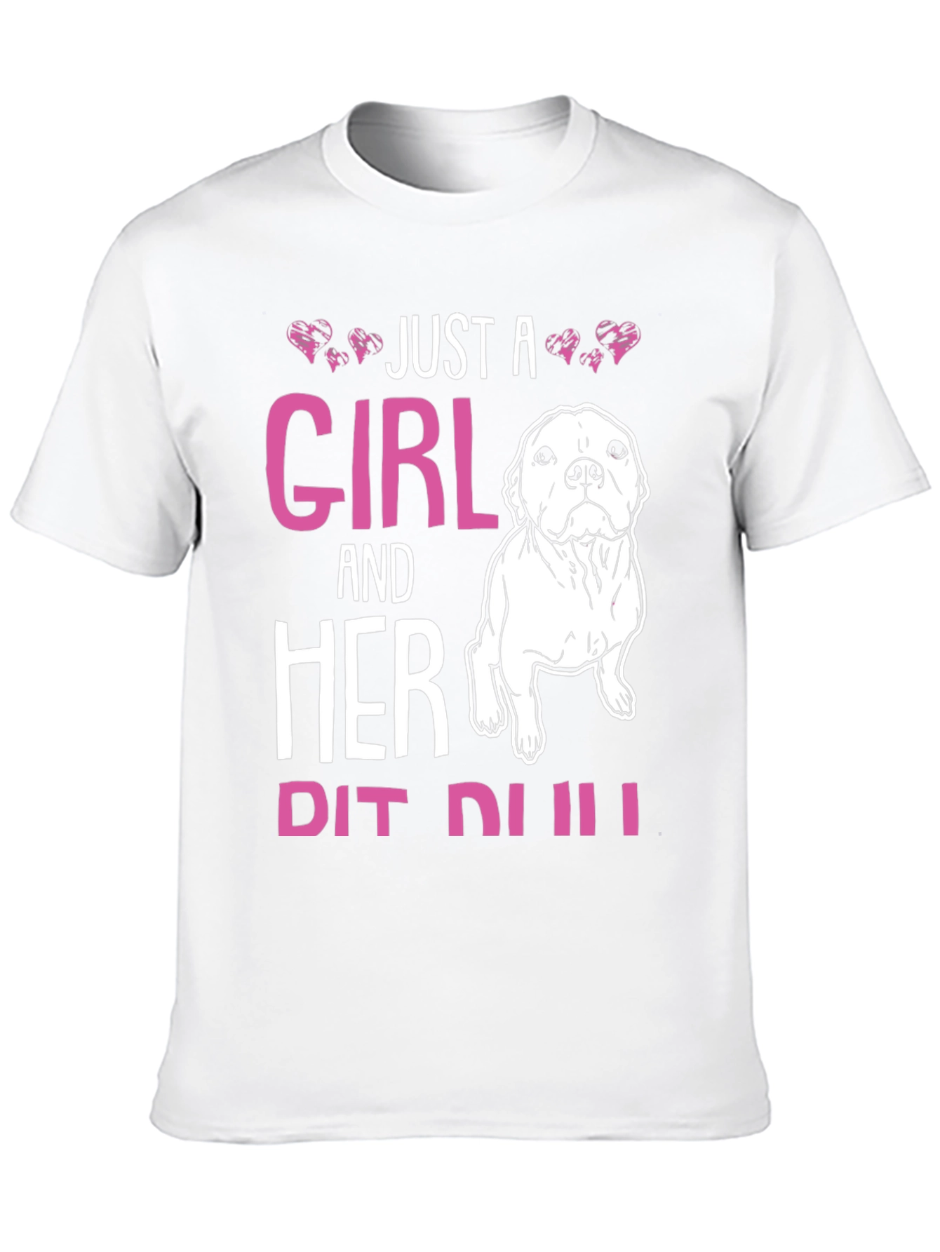 Girl and Her Pit Bull Dog T-Shirt