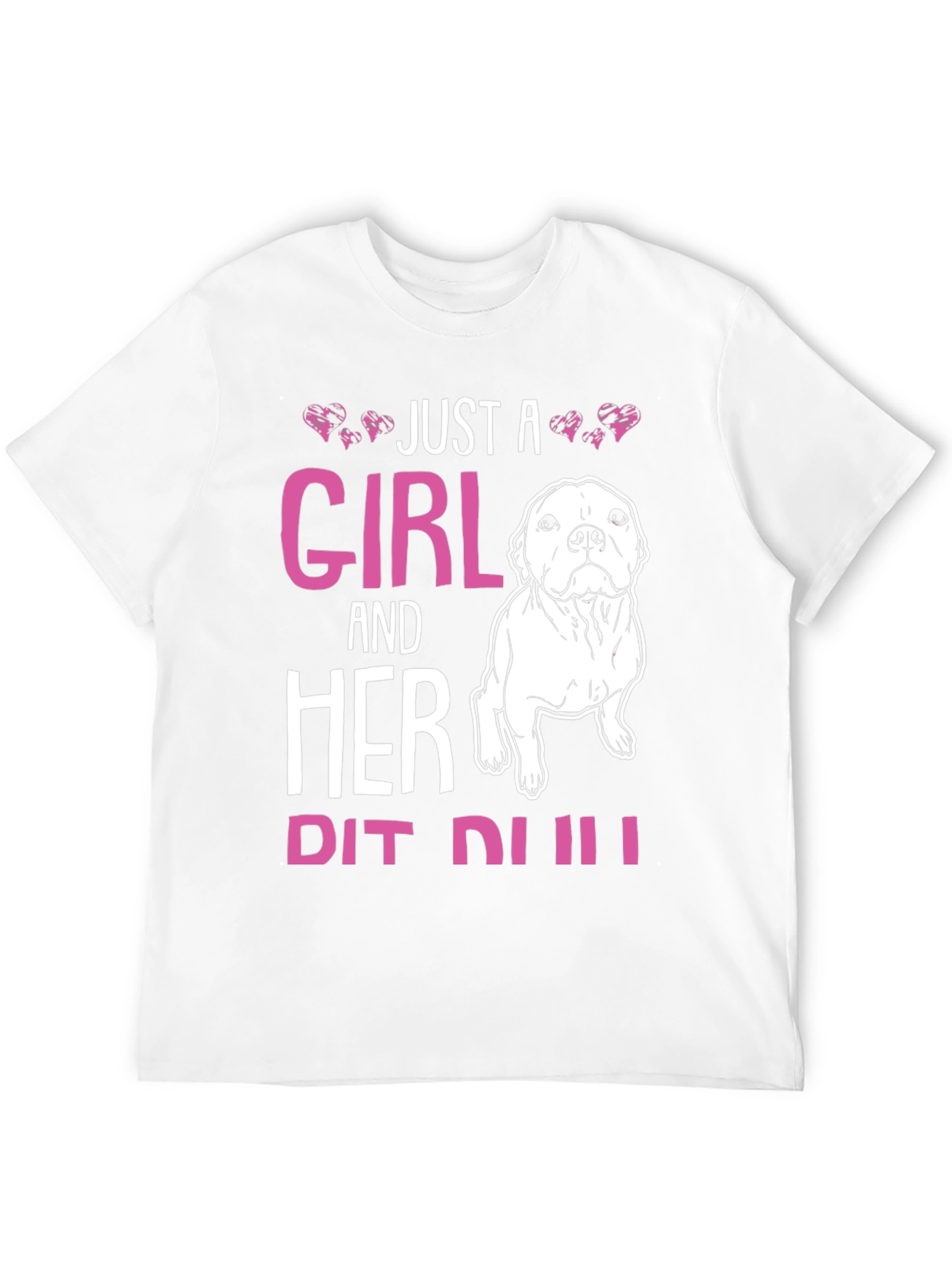 Girl and Her Pit Bull Dog T-Shirt