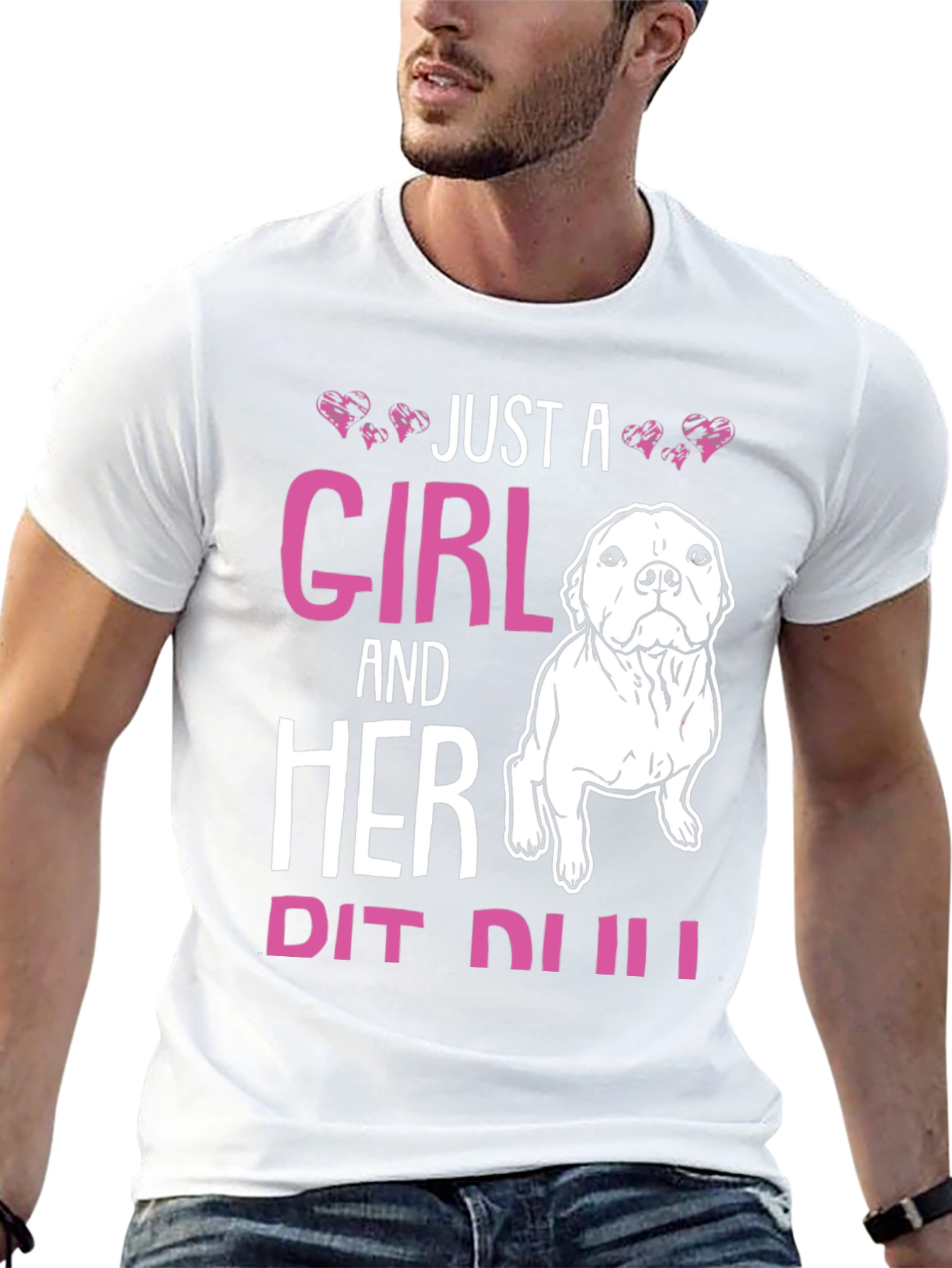Girl and Her Pit Bull Dog T-Shirt