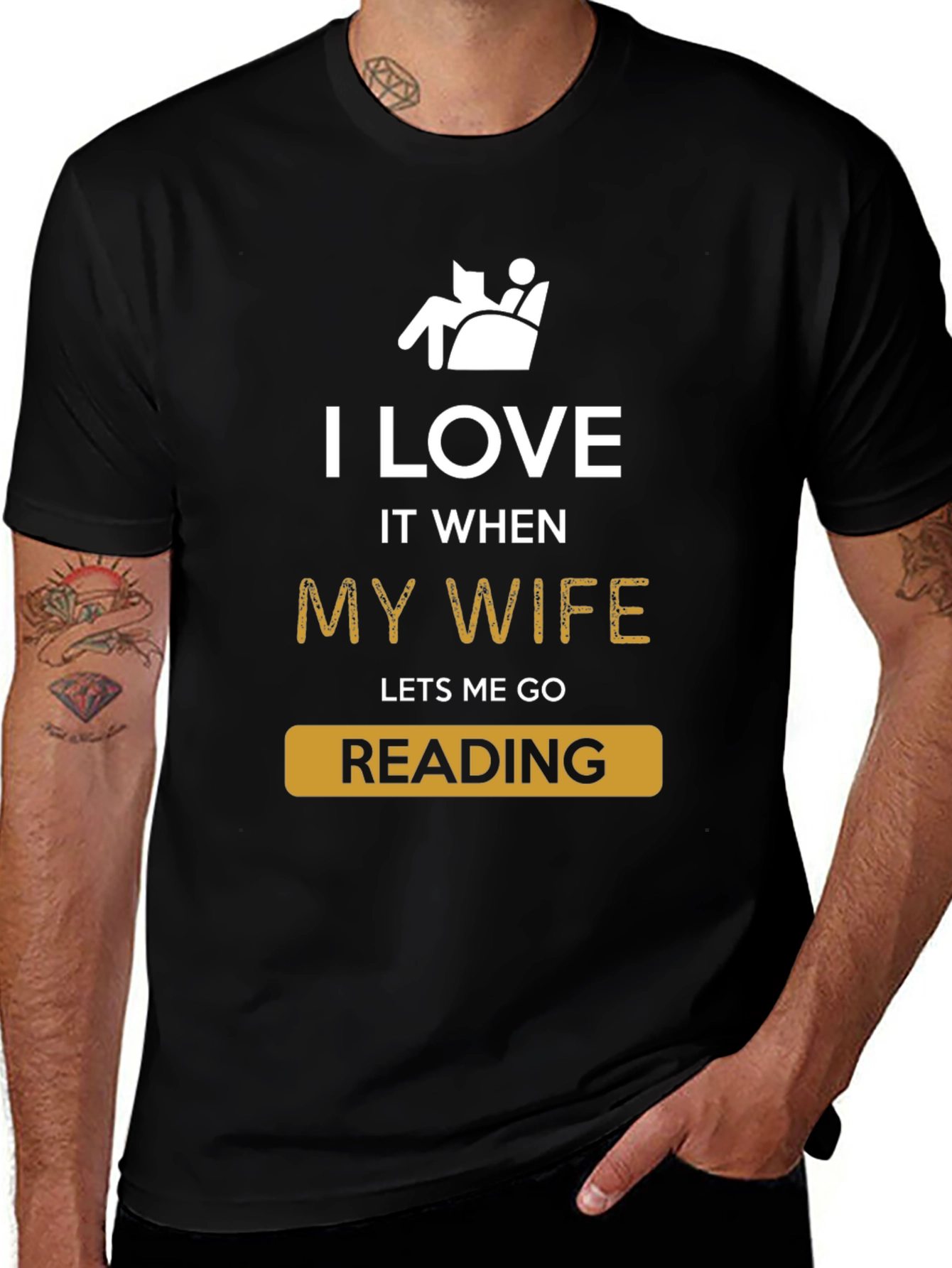Funny Reading T-Shirt - I Love My Wife