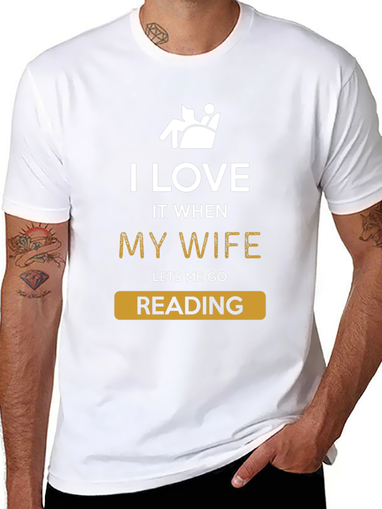 Funny Reading T-Shirt - I Love My Wife