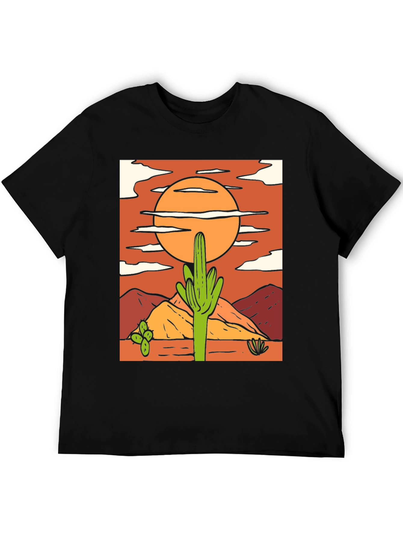 Cactus Graphic Tee - Desert Sunset Design