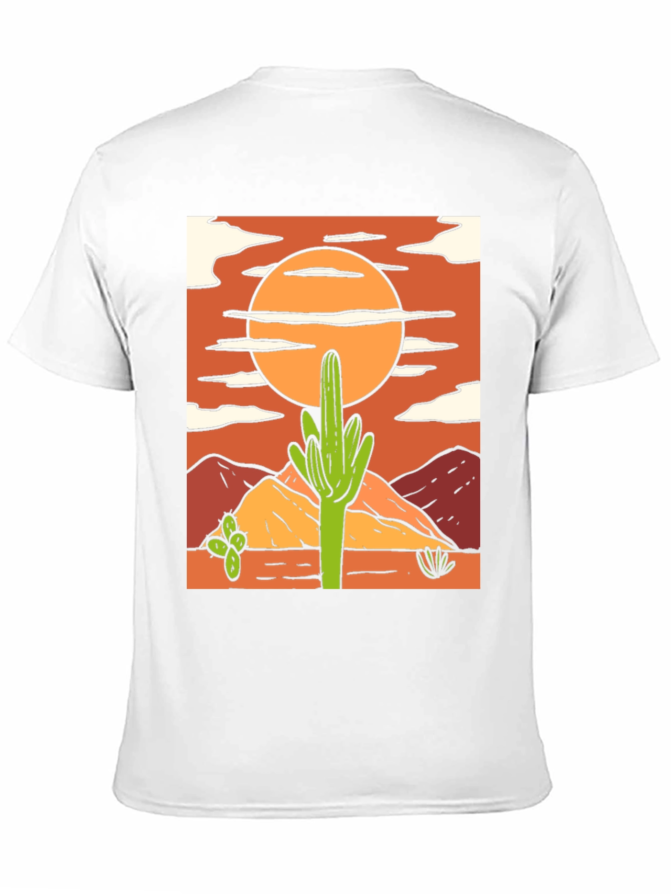 Cactus Graphic Tee - Desert Sunset Design