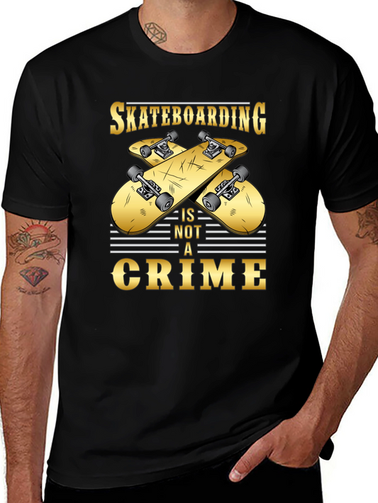 Skateboarding is Not a Crime Graphic Tee