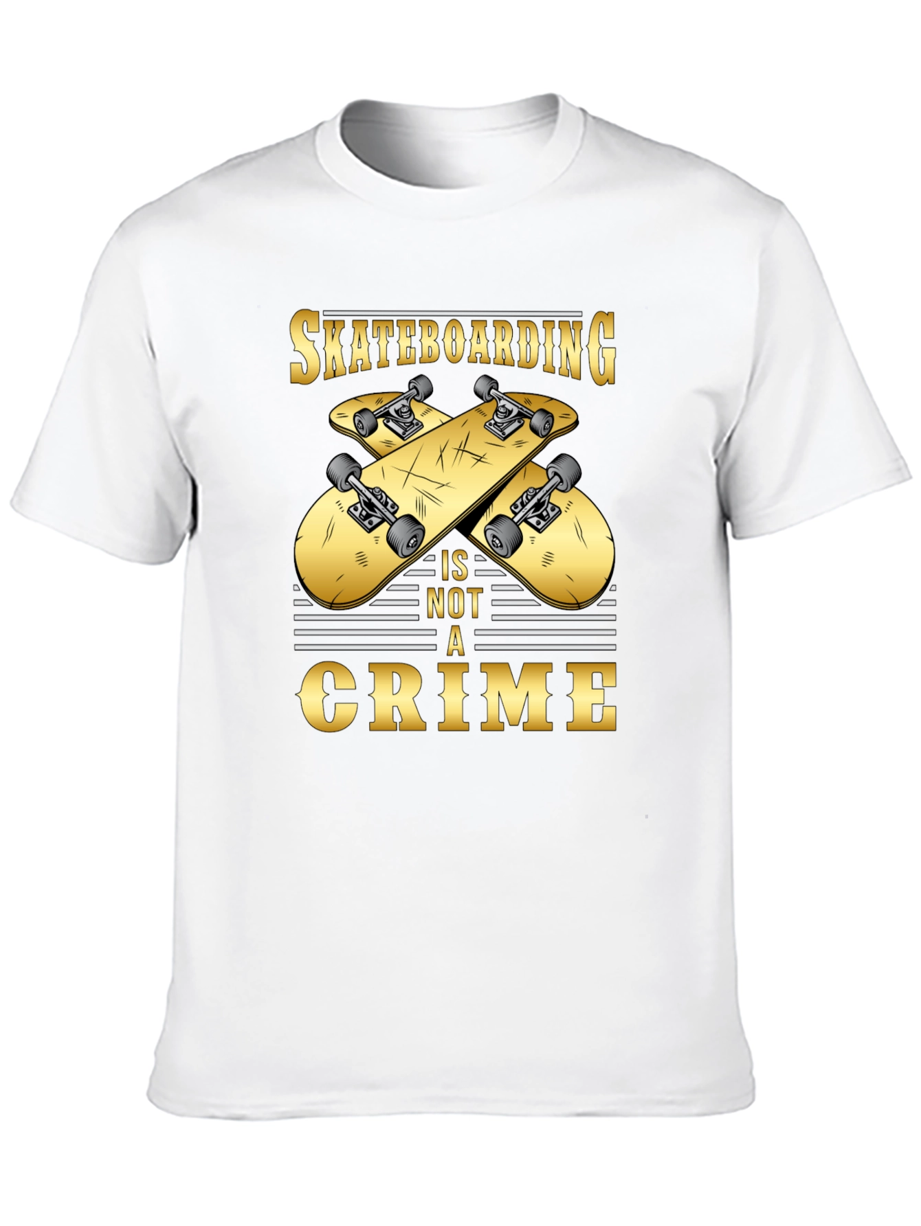 Skateboarding is Not a Crime Graphic Tee