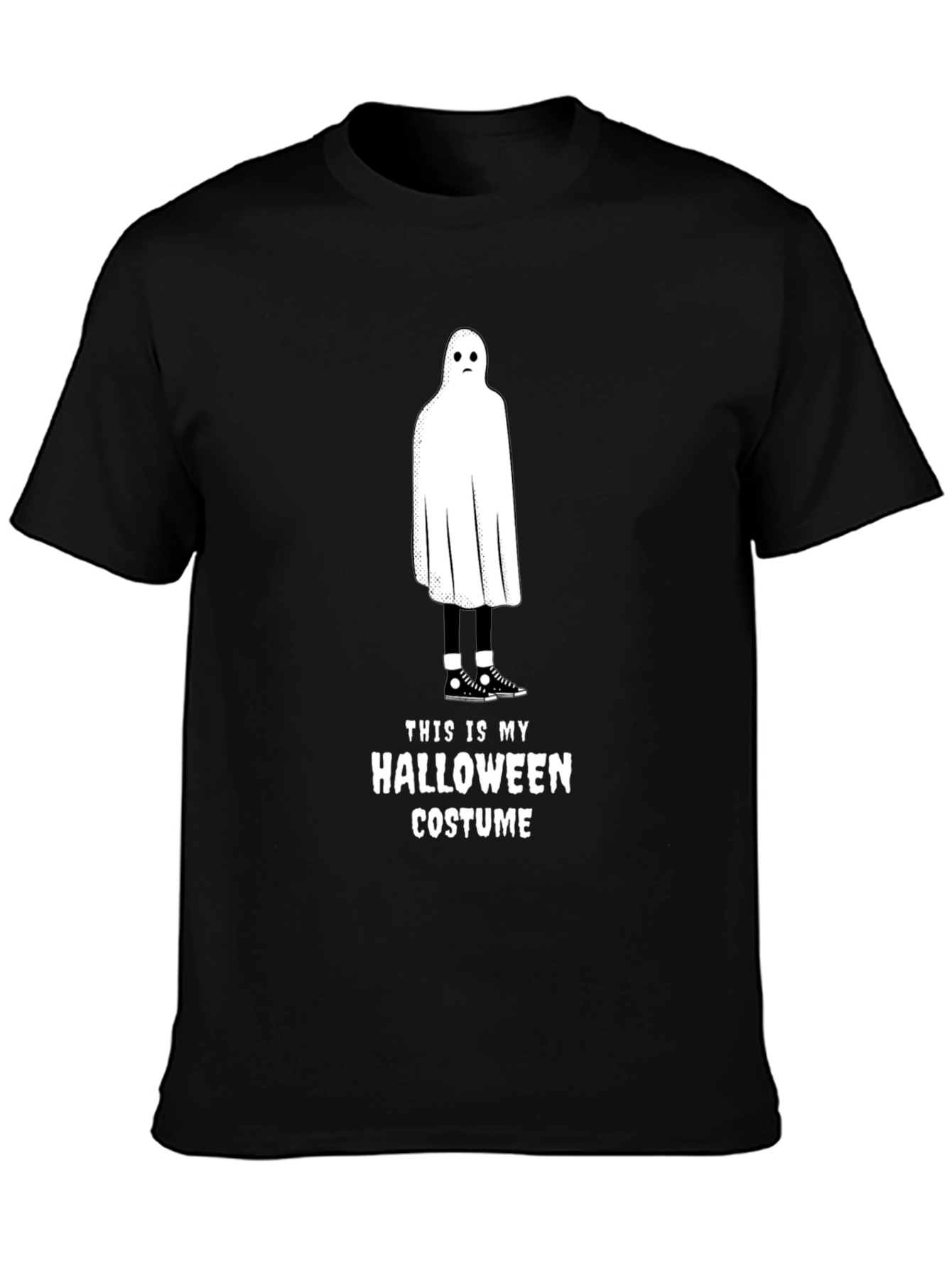 Halloween Ghost Costume T-Shirt - Funny & Spooky