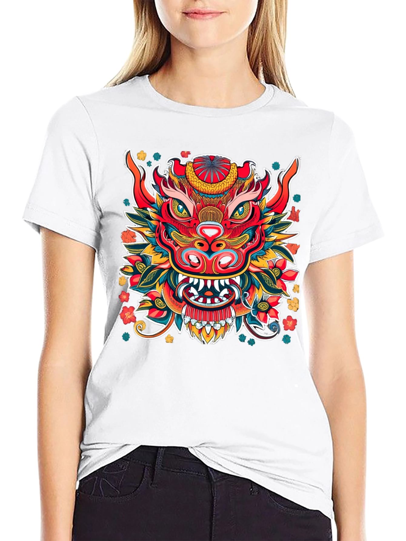 Vibrant Dragon Graphic T-Shirt