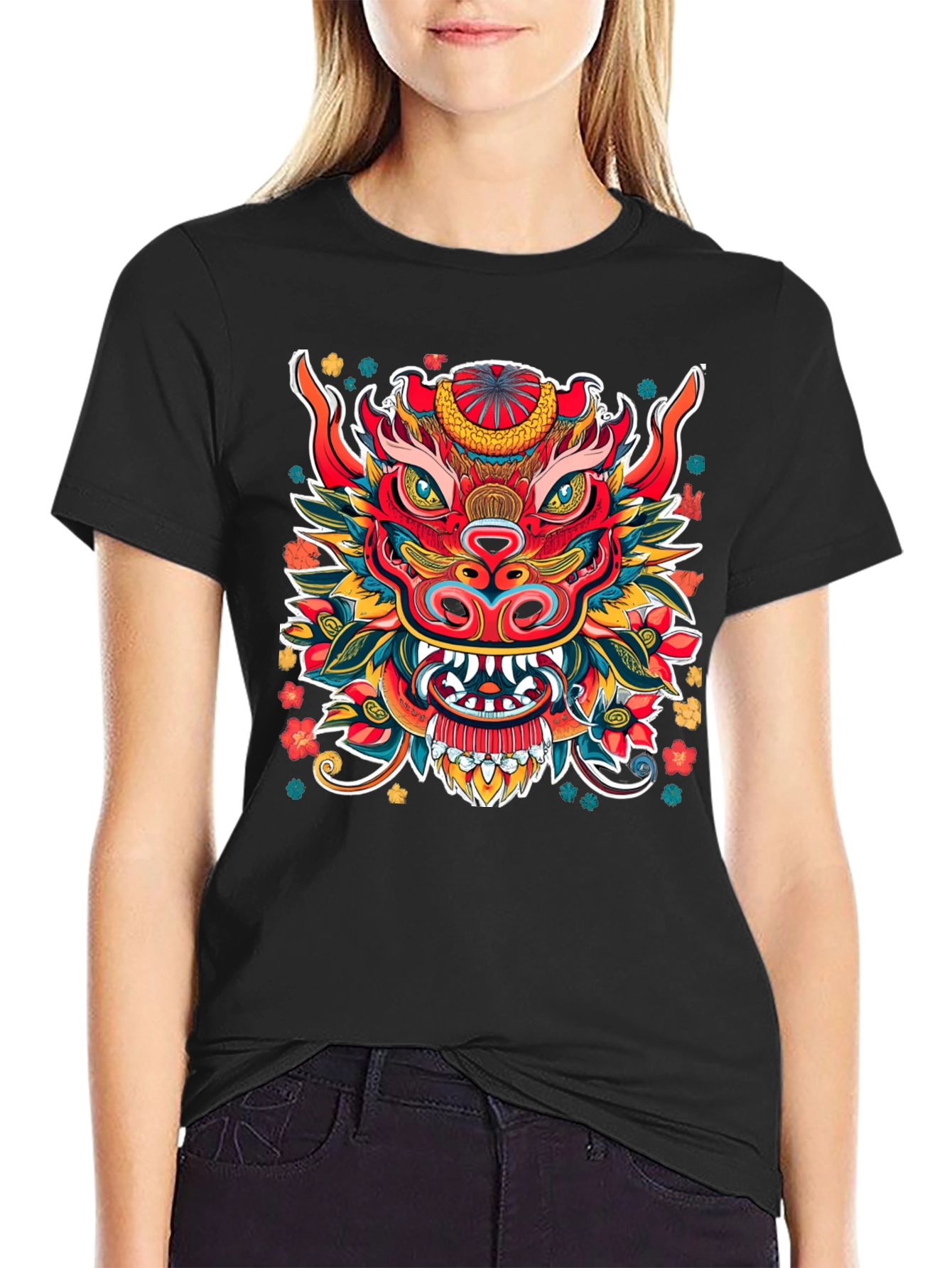 Vibrant Dragon Graphic T-Shirt