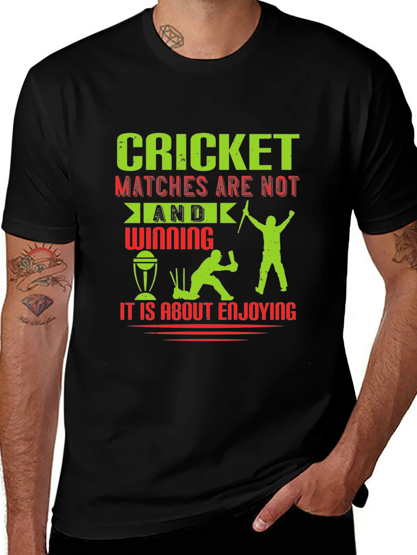Cricket Matches Enjoying T-Shirt