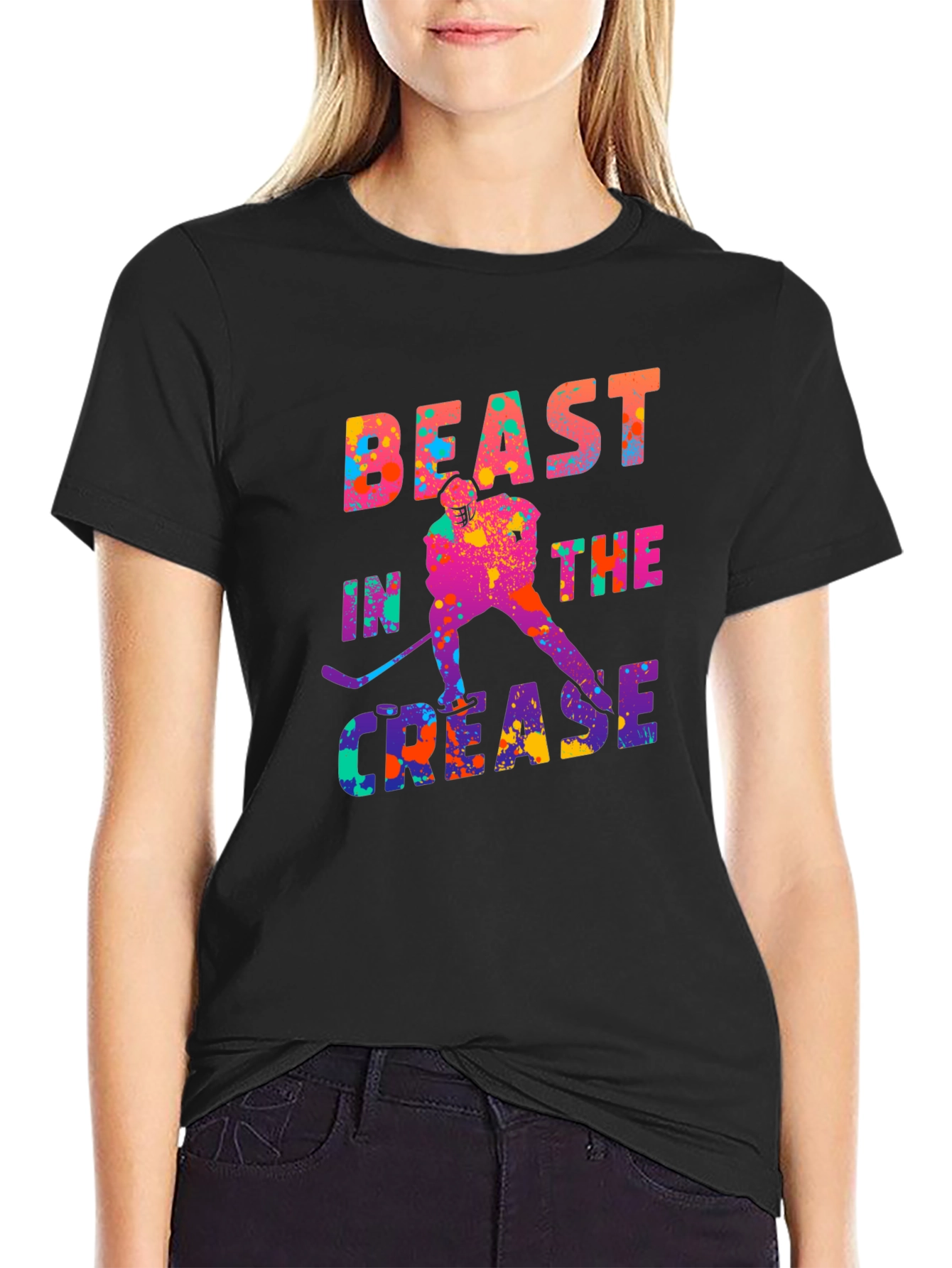 Beast in the Crease Hockey Graphic Tee