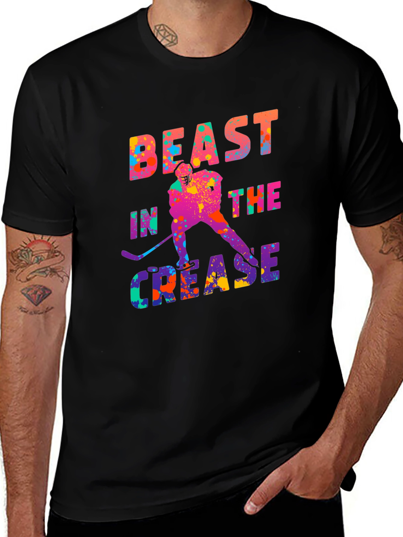 Beast in the Crease Hockey Graphic Tee