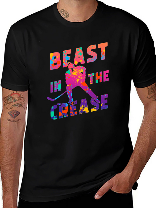 Beast in the Crease Hockey Graphic Tee