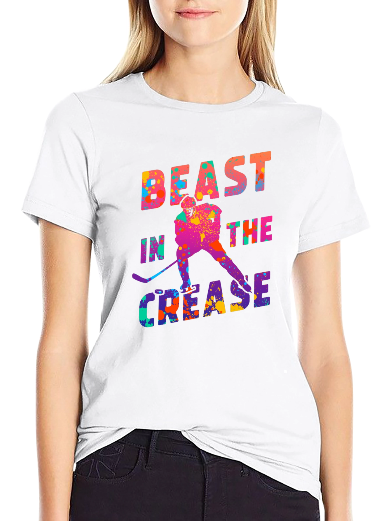 Beast in the Crease Hockey Graphic Tee