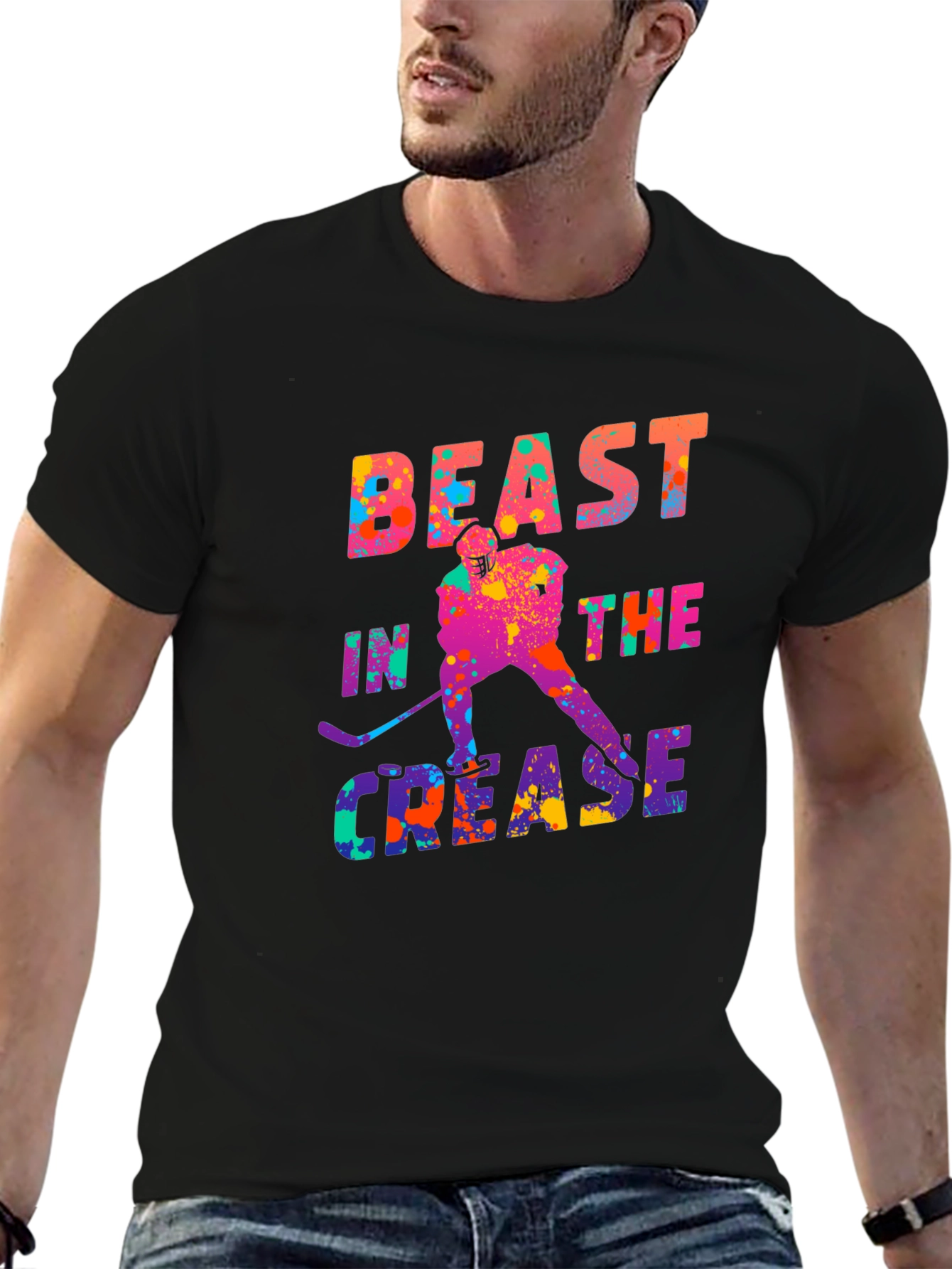 Beast in the Crease Hockey Graphic Tee