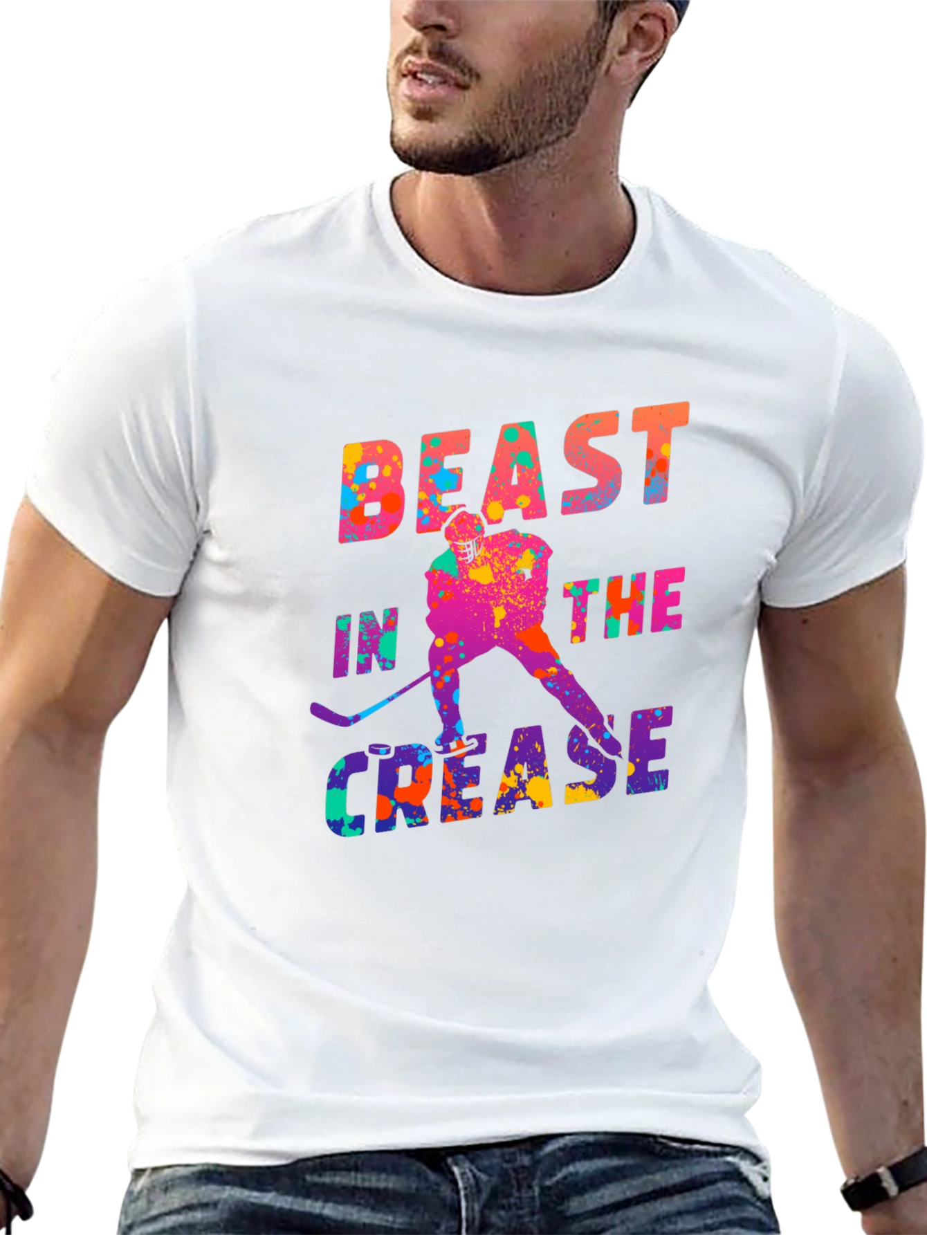 Beast in the Crease Hockey Graphic Tee