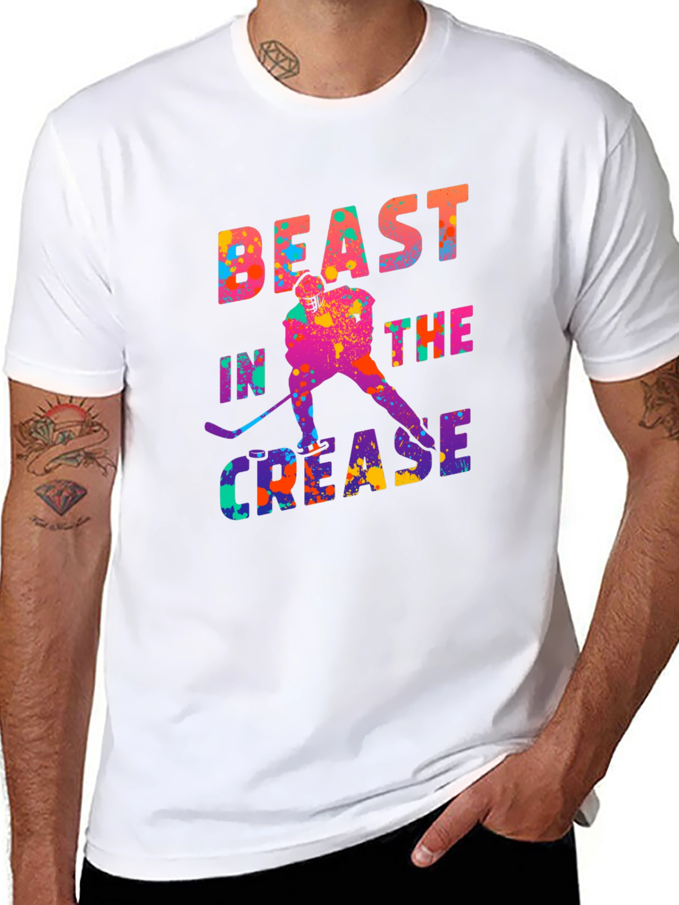 Beast in the Crease Hockey Graphic Tee