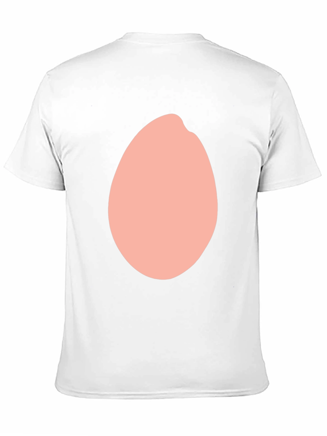 Funny Black T-Shirt with Peach Oval Design