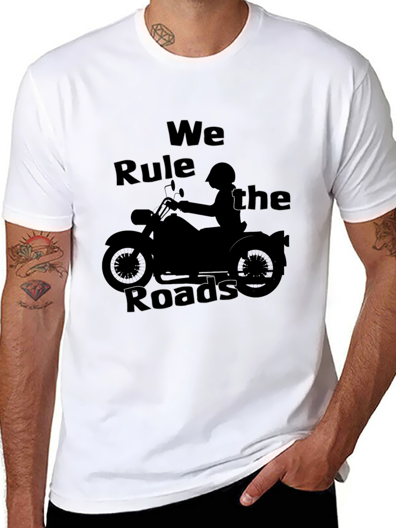 Biker Style T-Shirt - We Rule the Roads