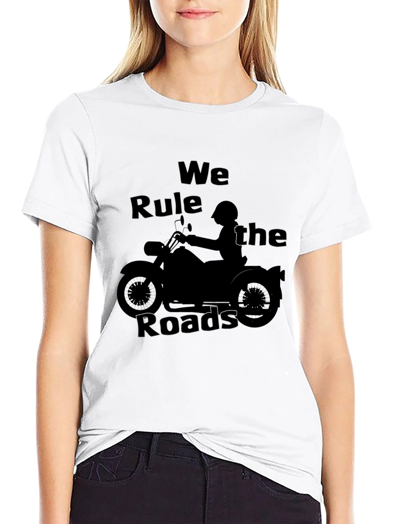 Biker Style T-Shirt - We Rule the Roads