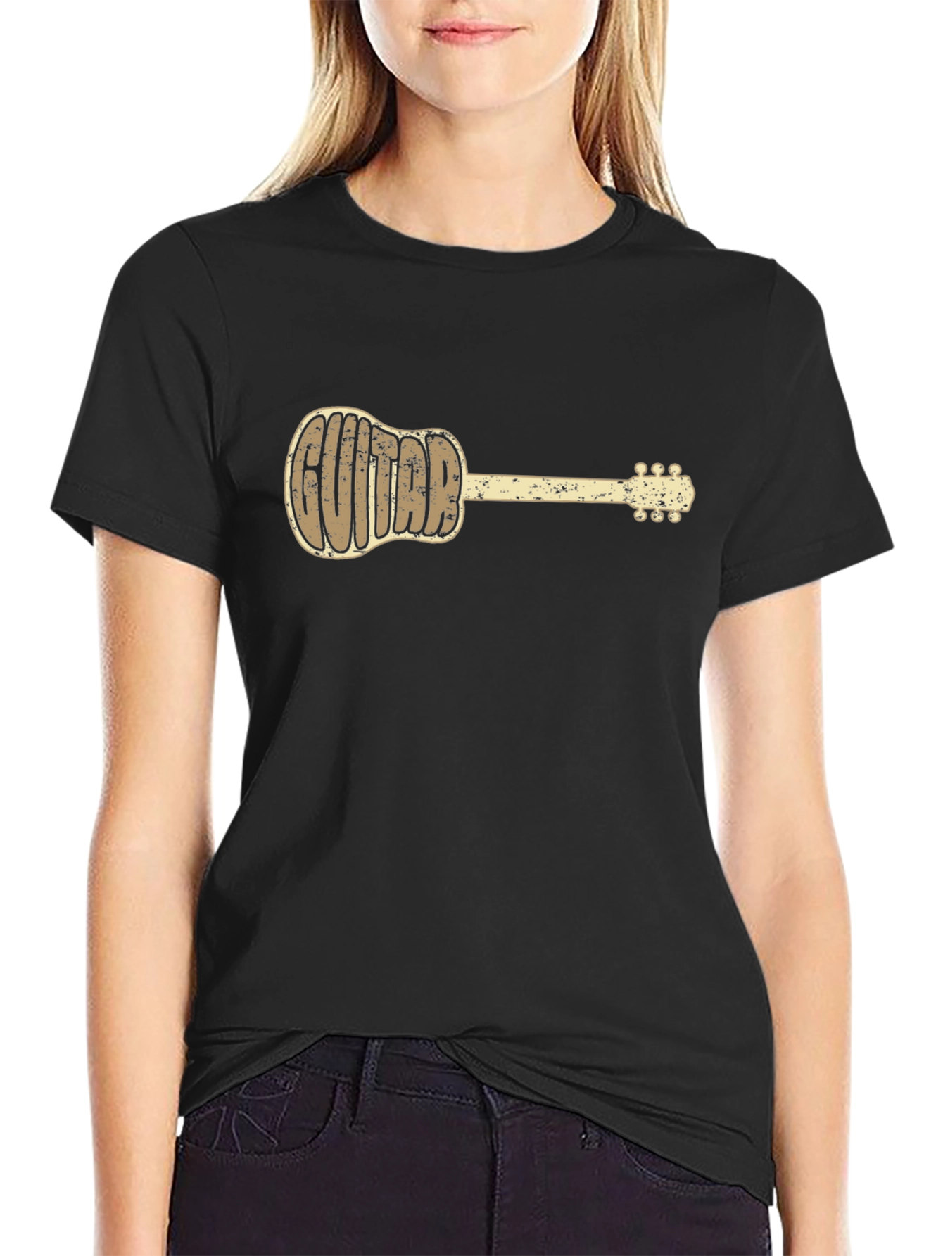 Guitar Word Art Graphic Tee