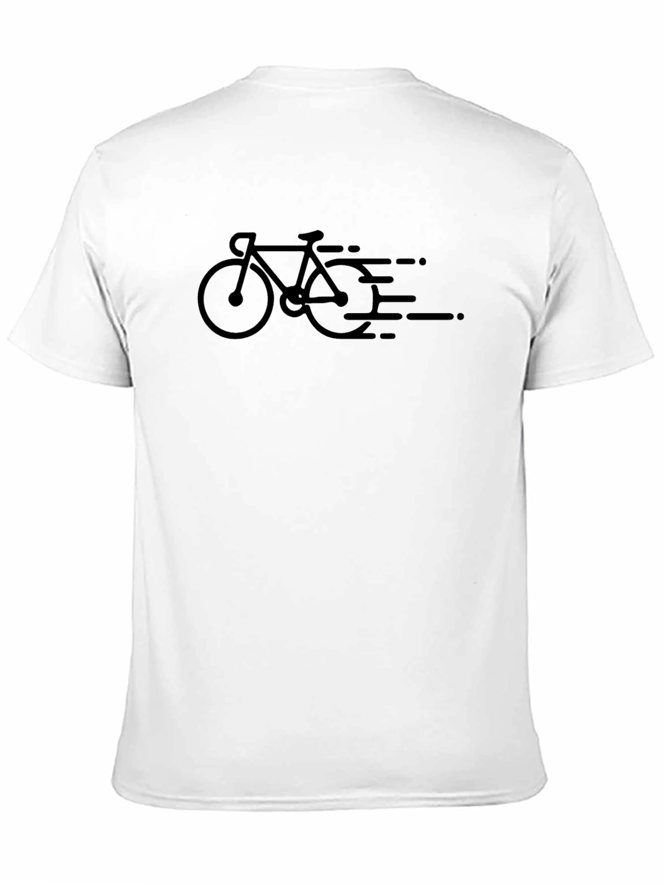 Speeding Bicycle Graphic Tee - Black Cotton