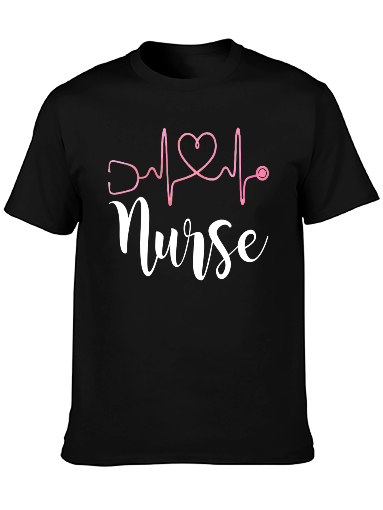 Nurse Heartbeat T-Shirt - Black