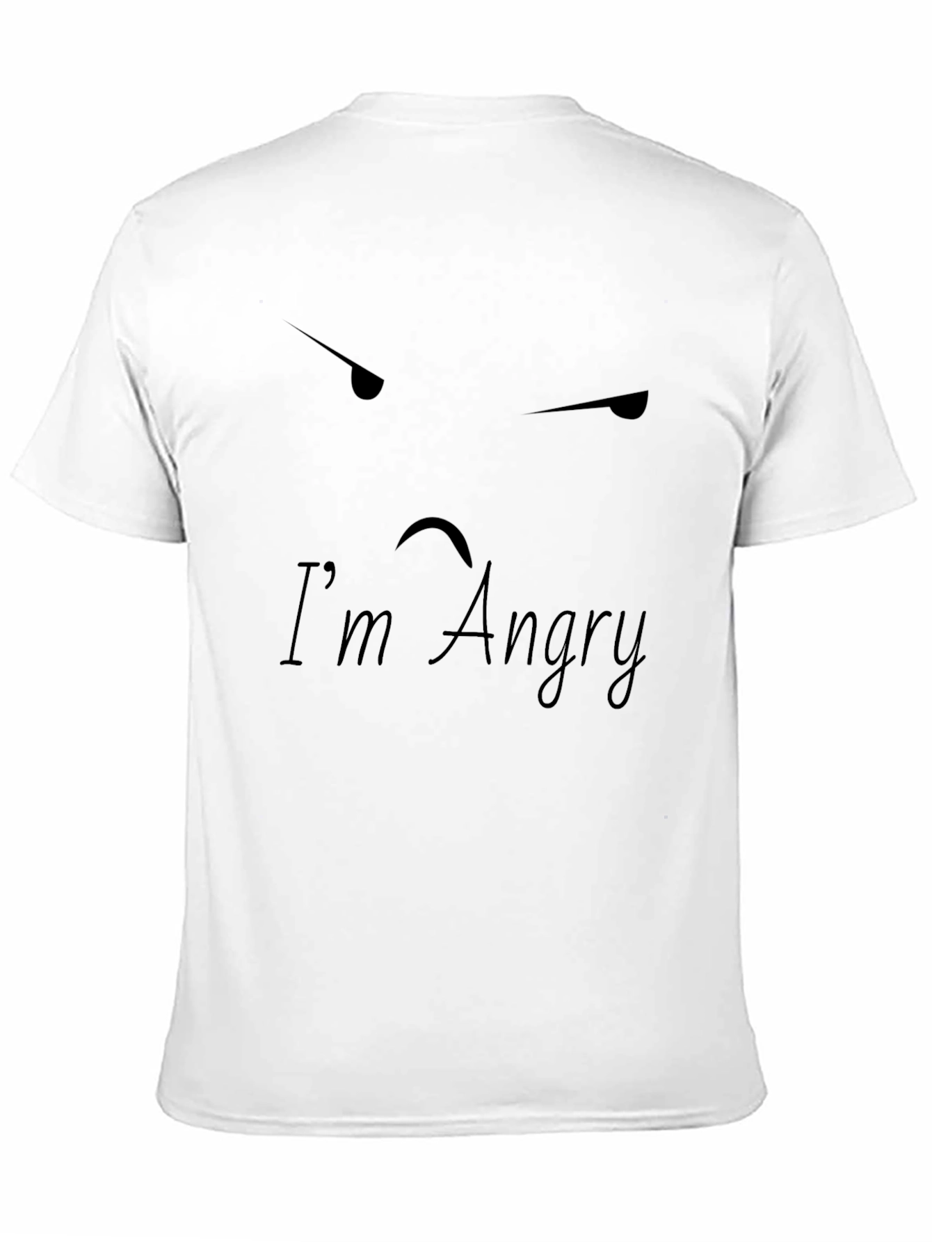 Angry Mood Graphic Tee - Black Cotton Casual T-Shirt