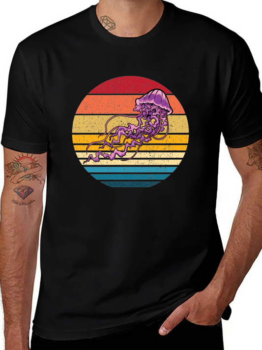 Retro Jellyfish Graphic Tee - Vintage Style T-Shirt