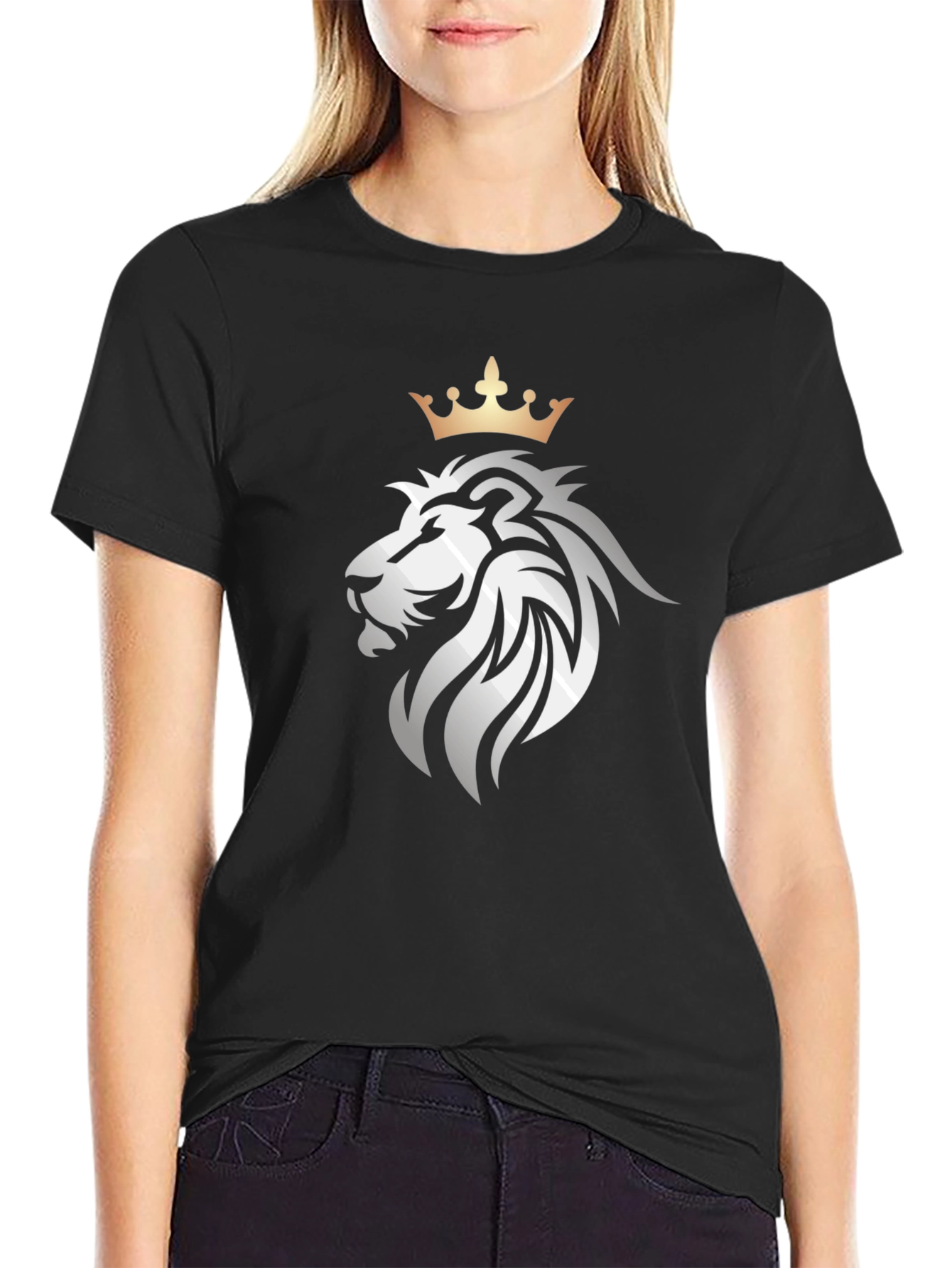 Lion Crown Graphic Black T-Shirt