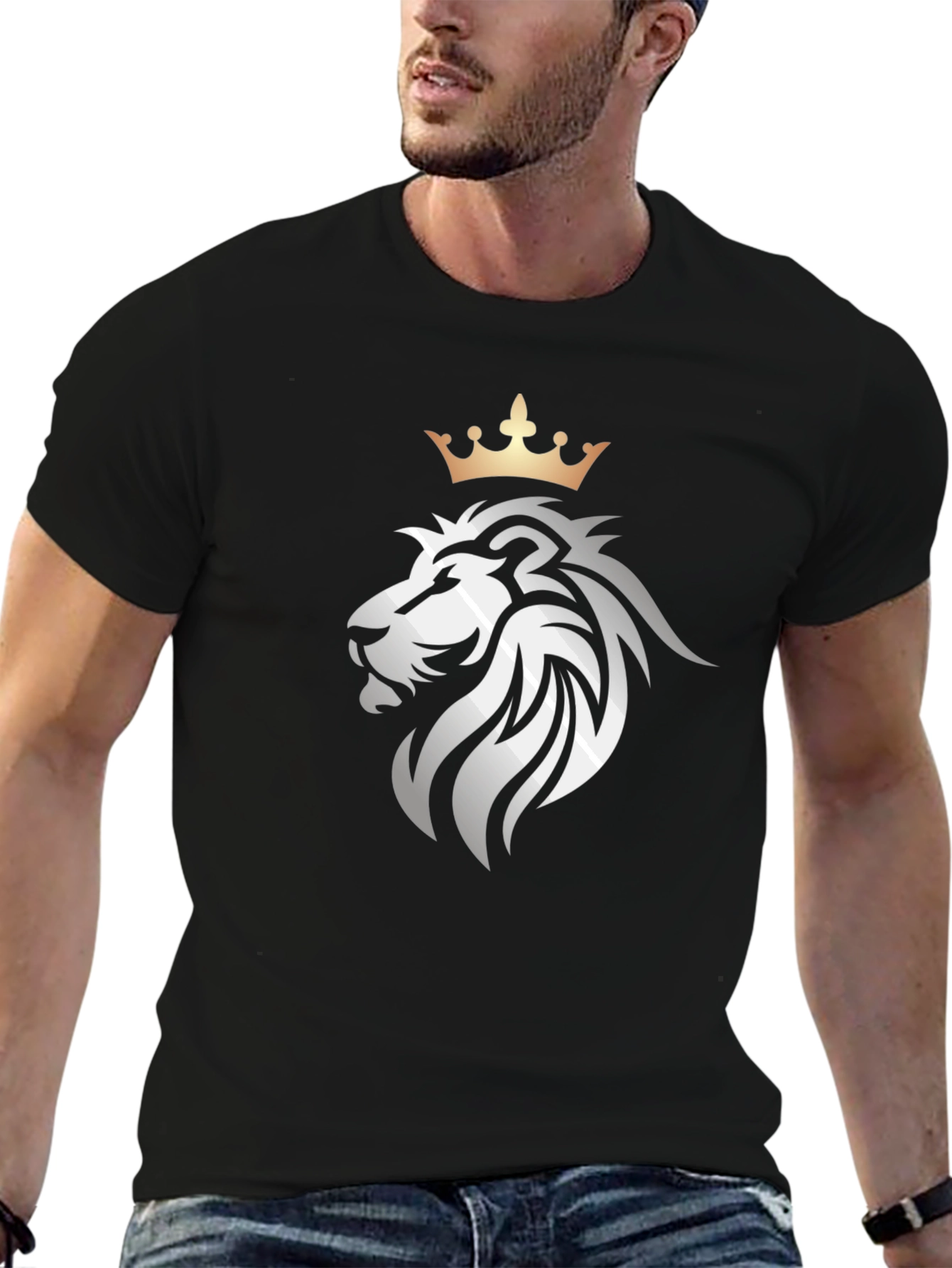 Lion Crown Graphic Black T-Shirt