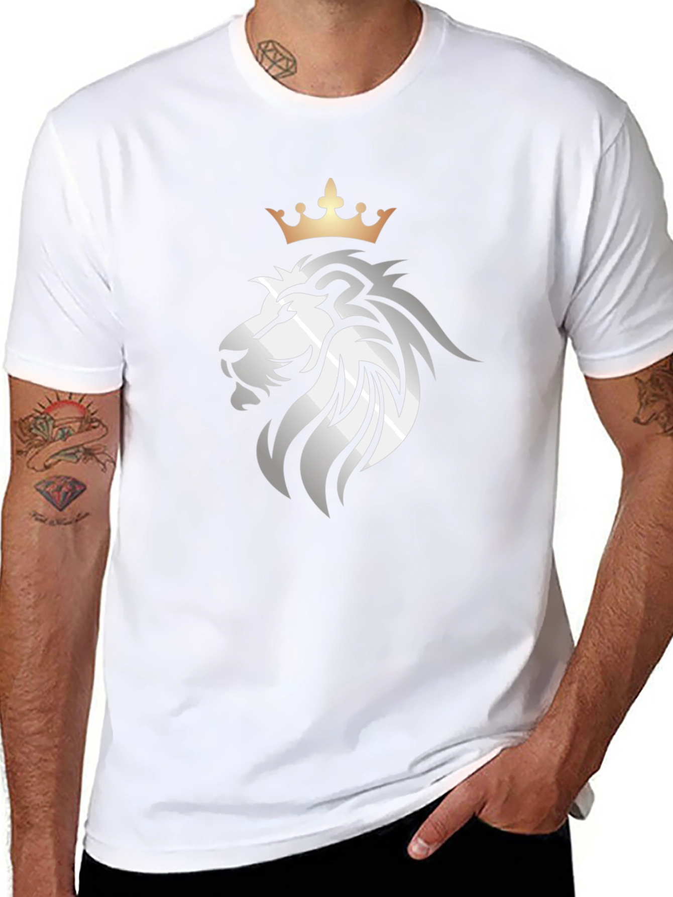 Lion Crown Graphic Black T-Shirt