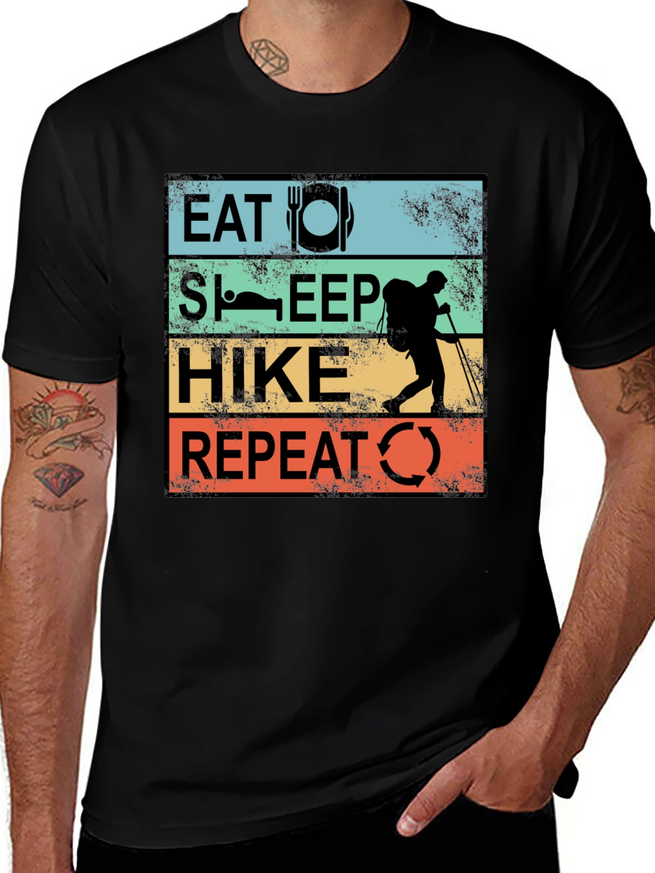Eat Sleep Hike Repeat Graphic Tee