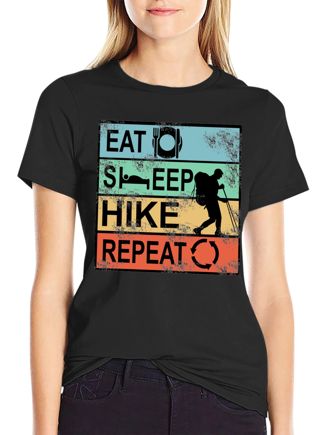 Eat Sleep Hike Repeat Graphic Tee