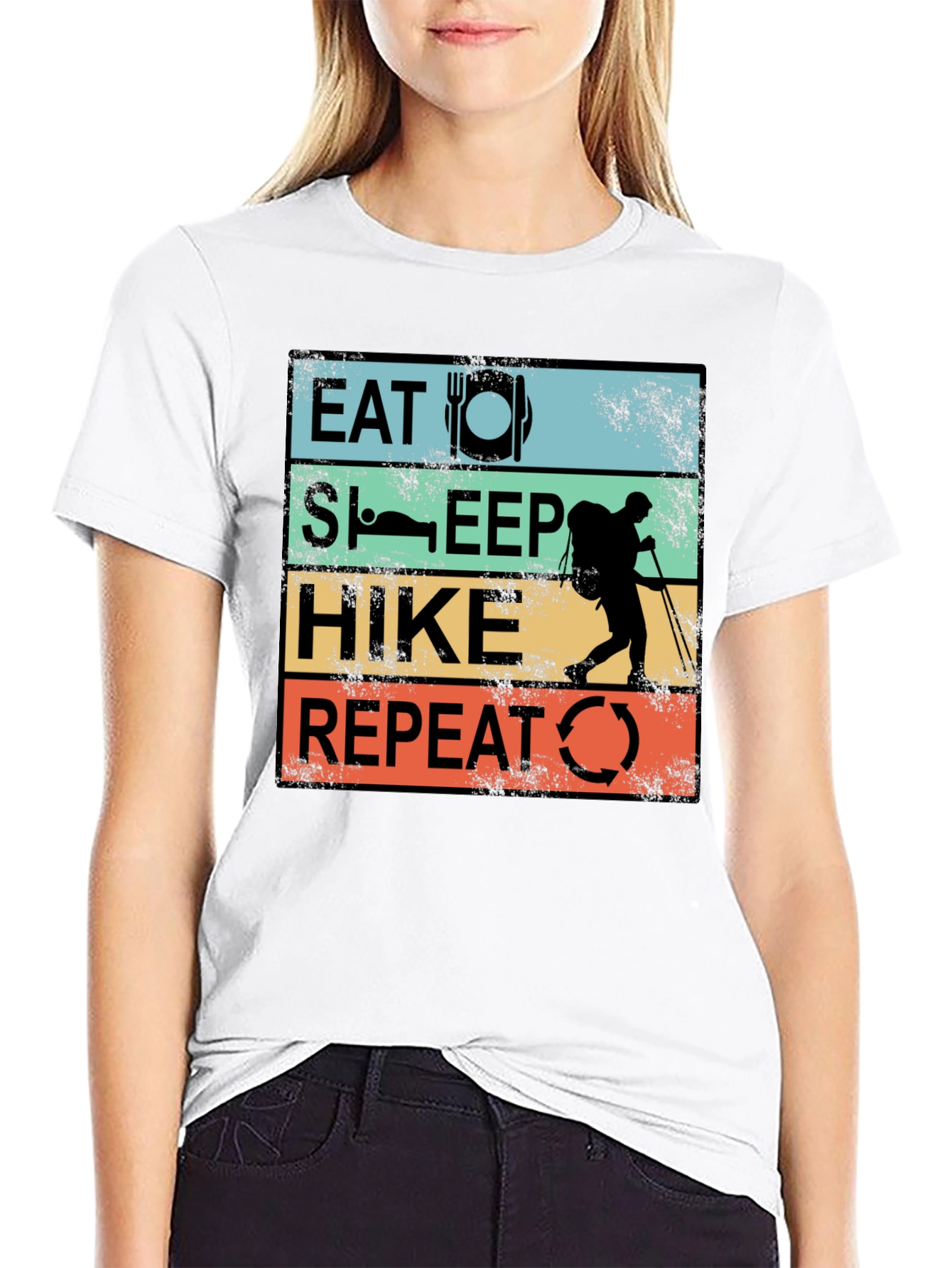 Eat Sleep Hike Repeat Graphic Tee