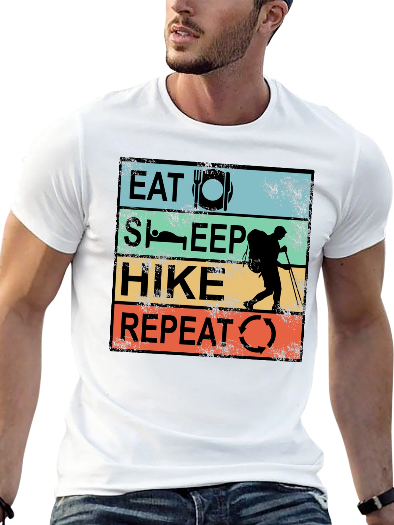 Eat Sleep Hike Repeat Graphic Tee