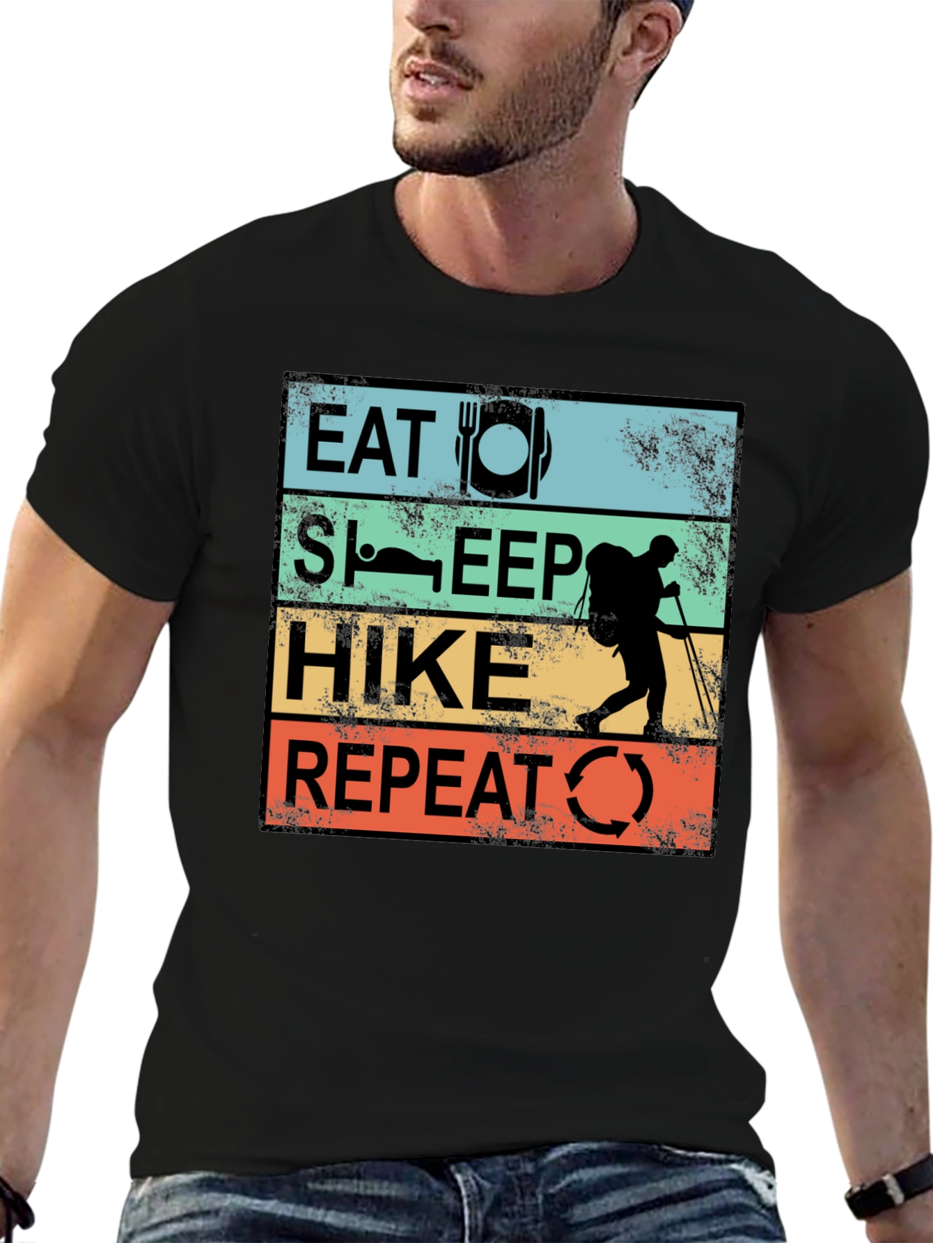 Eat Sleep Hike Repeat Graphic Tee