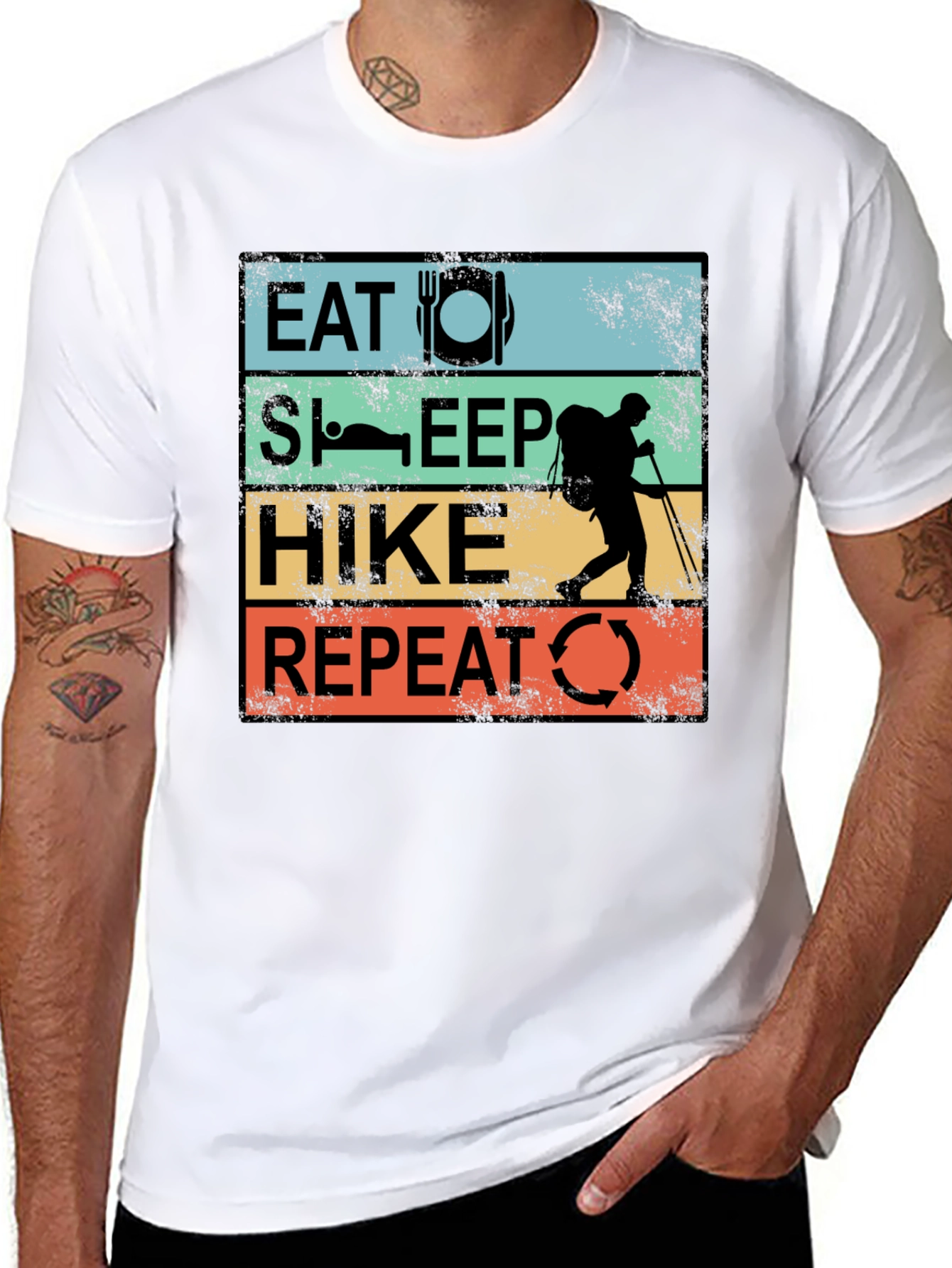 Eat Sleep Hike Repeat Graphic Tee